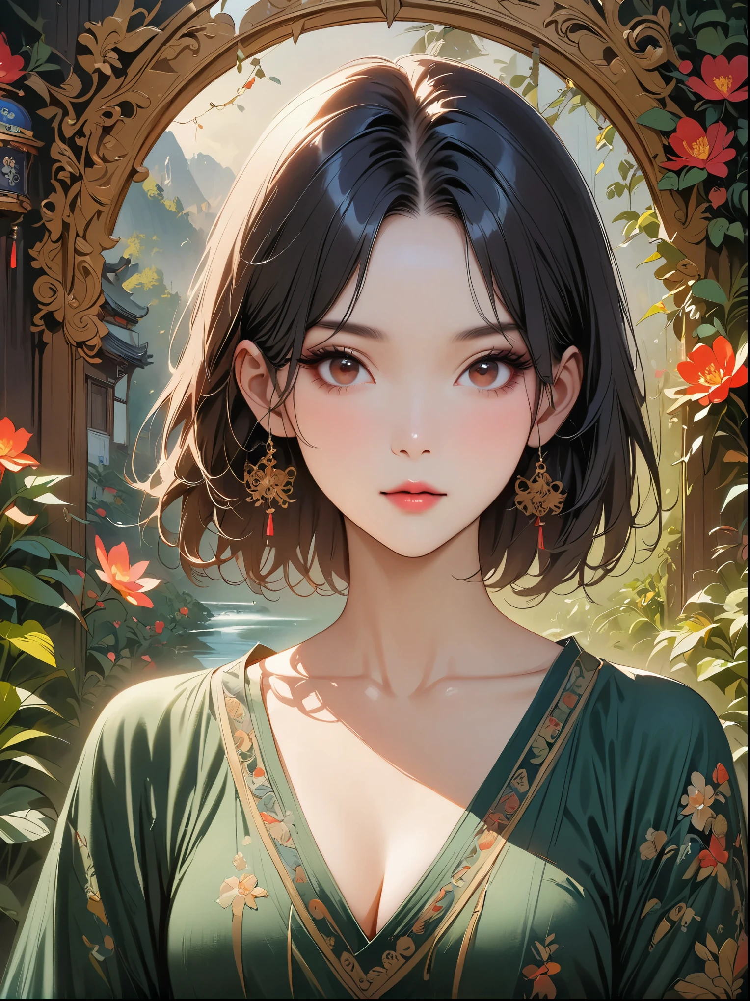 (masterpiece:1.3), (8K, lifelike, original photo, best quality: 1.4), (1 girl), pretty face, (realistic face), (black hair, short hair:1.3), beautiful hairstyle, realistic eyes, Beautiful and delicate eyes, (lifelike皮肤), beautiful skin, (sweater), Ridiculous, attractive, ultra high resolution, Surreal, Very detailed, golden ratio