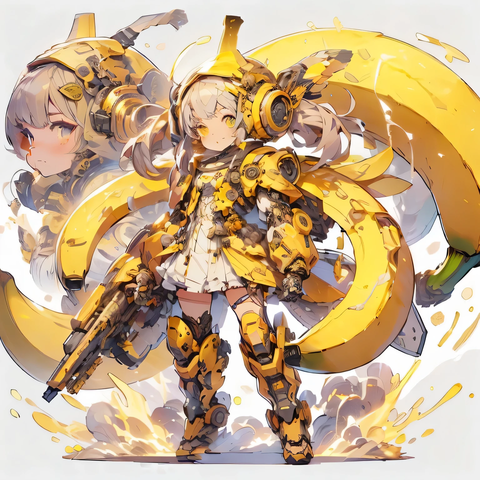 🍌Anime girl looking at camera with motif, beautiful eyes, trending on artstation pixiv, mechanized valkyrie girl, anime fantasy illustration, mechanical aesthetics, Kushat Kents, mechanized soldier girl, anime fantasy artwork, anime mecha aesthetics, Gweizart Station pixiv, detailed anime character art, anime style 4k, anime illustration