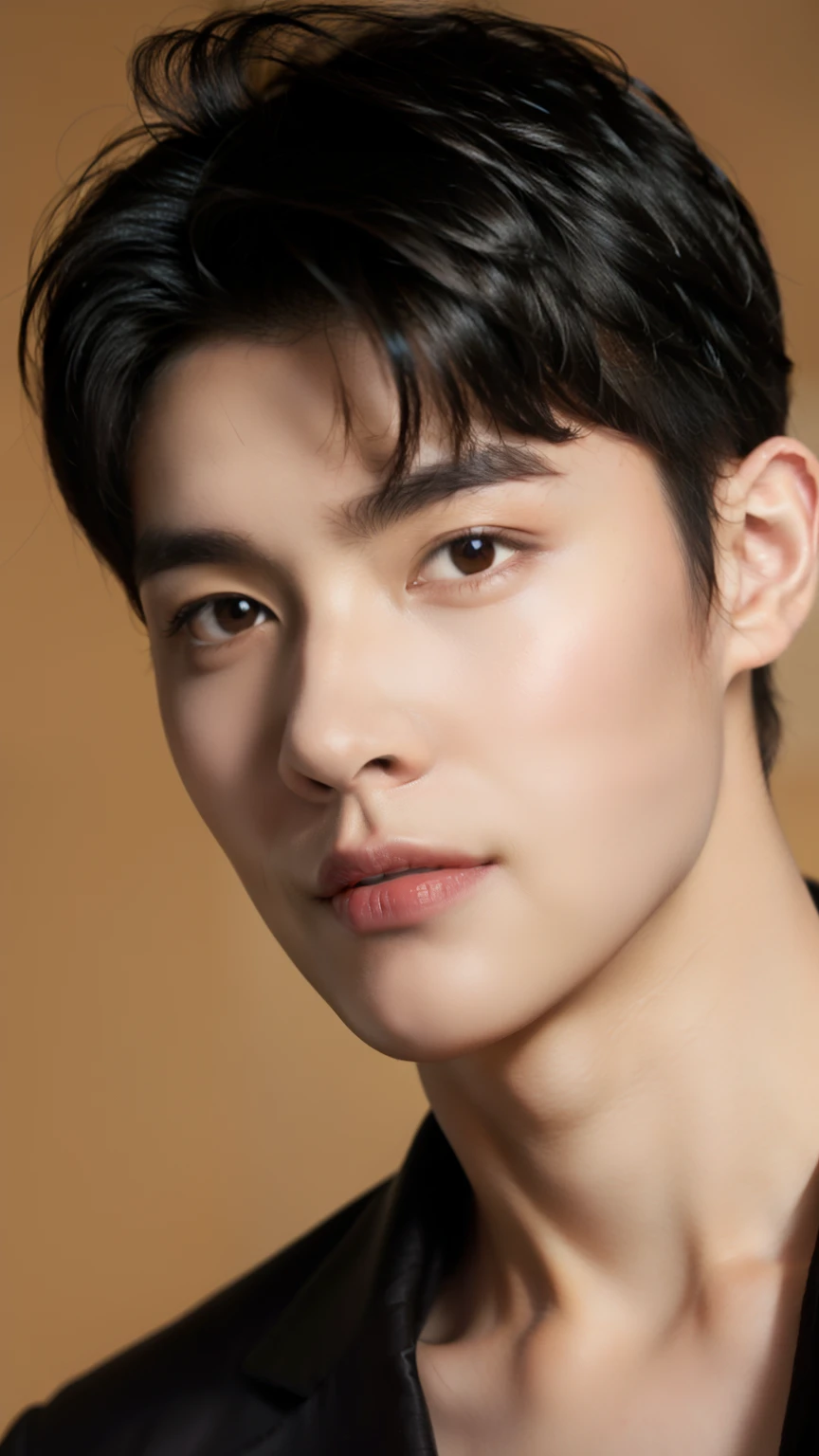 ((man)), (hairstyle), (正面Face型), (Handsome muscular man in his 20s,Upper body muscles(1.7),Wearing kung fu pants), zi wang (Prince Qiu), (detail: 1 in 1), natural muscles, high quality, beautiful eyes, (详细的Face部和眼睛), (Face、: 1 / 2), noise, real photography、... ...................................................................................................PSD, sharp focus, High resolution (8K), actual & Professional photography, 8K Ultra HD, soft light, high quality, film grain, Fuji XT3