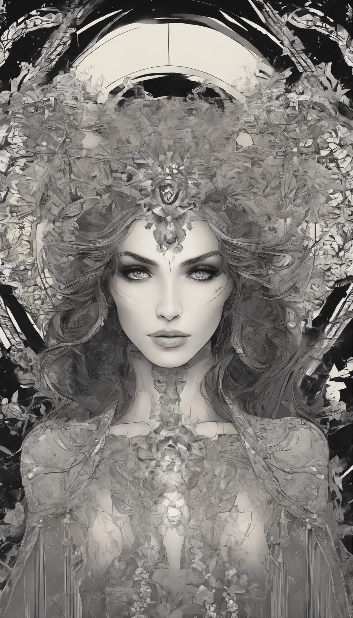 fotorrealista duas mulheres bonitas beijando-se, escuro hair, corpo todo, cobrir, pintura hiperdetalhada, luminismo, Bar lighting, complex, Concept art portrait in 4k resolution by Greg Rutkowski, artegerm, uau, Alphonse Mucha, fractal isometry details bioluminescence : uma impressionante fotografia realista de 30 anos , morena, amazing beautiful italian, 3D rendering, octane rendering, intrincadoly detailed, cinematic, trends on Artstation | isometric | Amazing centered hypereallistic photo full color, hand drawn, escuro, corajoso, muito realista, Klimt, provocando .12 mil, intrincado. hit definition , cinematic,Approximate sketch, mix of bold escuro lines and loose lines, linhas em negrito, no papel , corpo todo with mini leather dress, Humanoid, corpo todo.