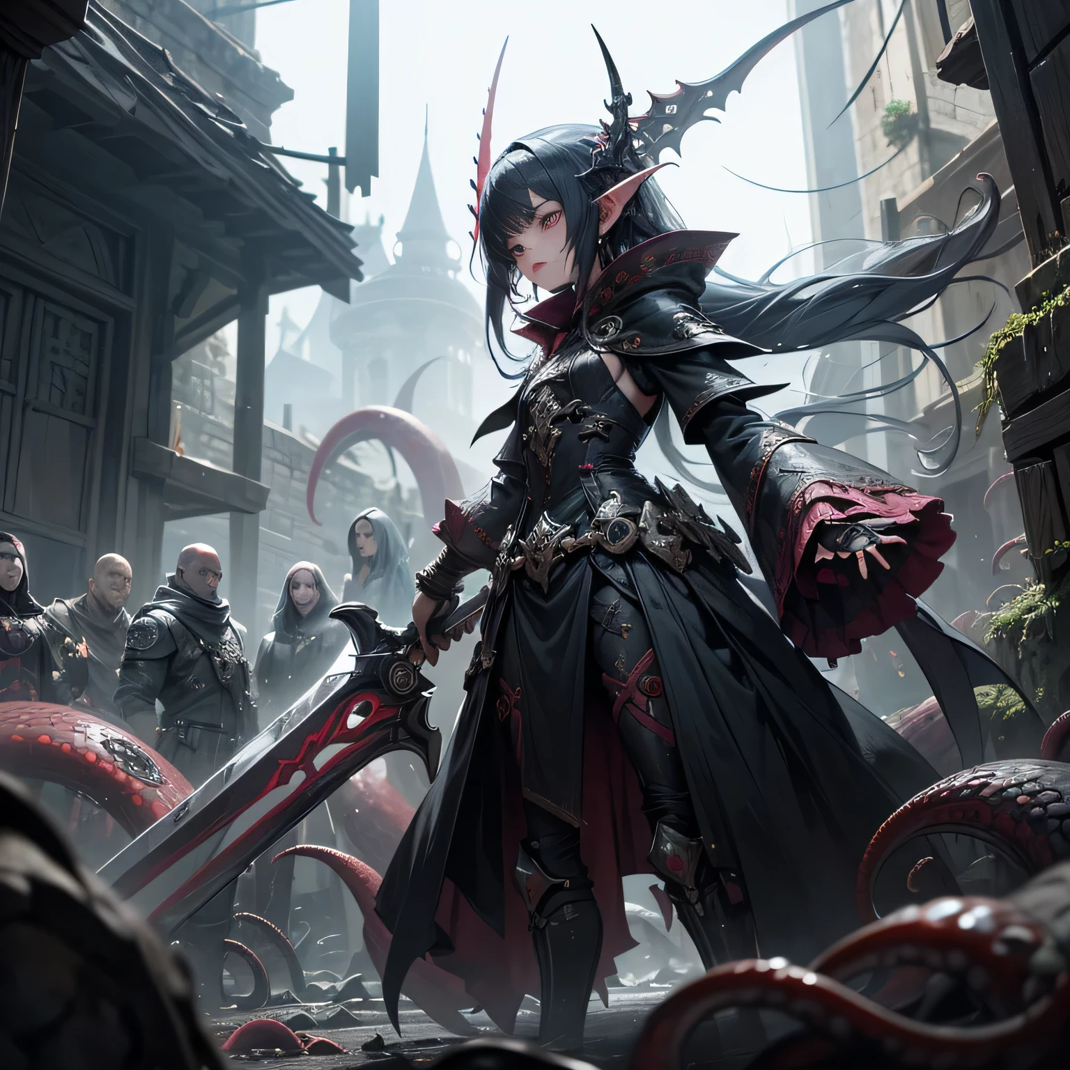 Bodn is a flask, and one of the three containers in which Kvasir&#39;s blood is kept. The other two are called Odrorir and Son. Ore Shield Aegis Black Opal Robot steampumk Girl Automaton, mecanismos sombrios, uma Arma Mangual Aberrante repousa, A nightmare creation ready for action. This mangrove weapon is a grotesque monstrosity, with twisted tentacles that form the extension of the weapon. Each tentacle ends in an eyelid with sharp, tusked teeth, projecting like lethal blades. The body of the weapon is adorned with manic eyes that are filled with stitched human arms and tentacles that writhe like serpents. Apesar de estar acorrentada, the Aberrant Mangual Weapon displays an expression of madness and extreme insanity, as if it were a living extension of the chaos that inhabits the dungeon. Seus olhos brilham com uma intensidade perturbadora. The surrounding environment is threatening, with damp stone walls and a silence that seems oppressive. The Mangual Aberrant Weapon is a cursed relic, A weapon that defies all notions of sanity and can unleash destruction at any time.