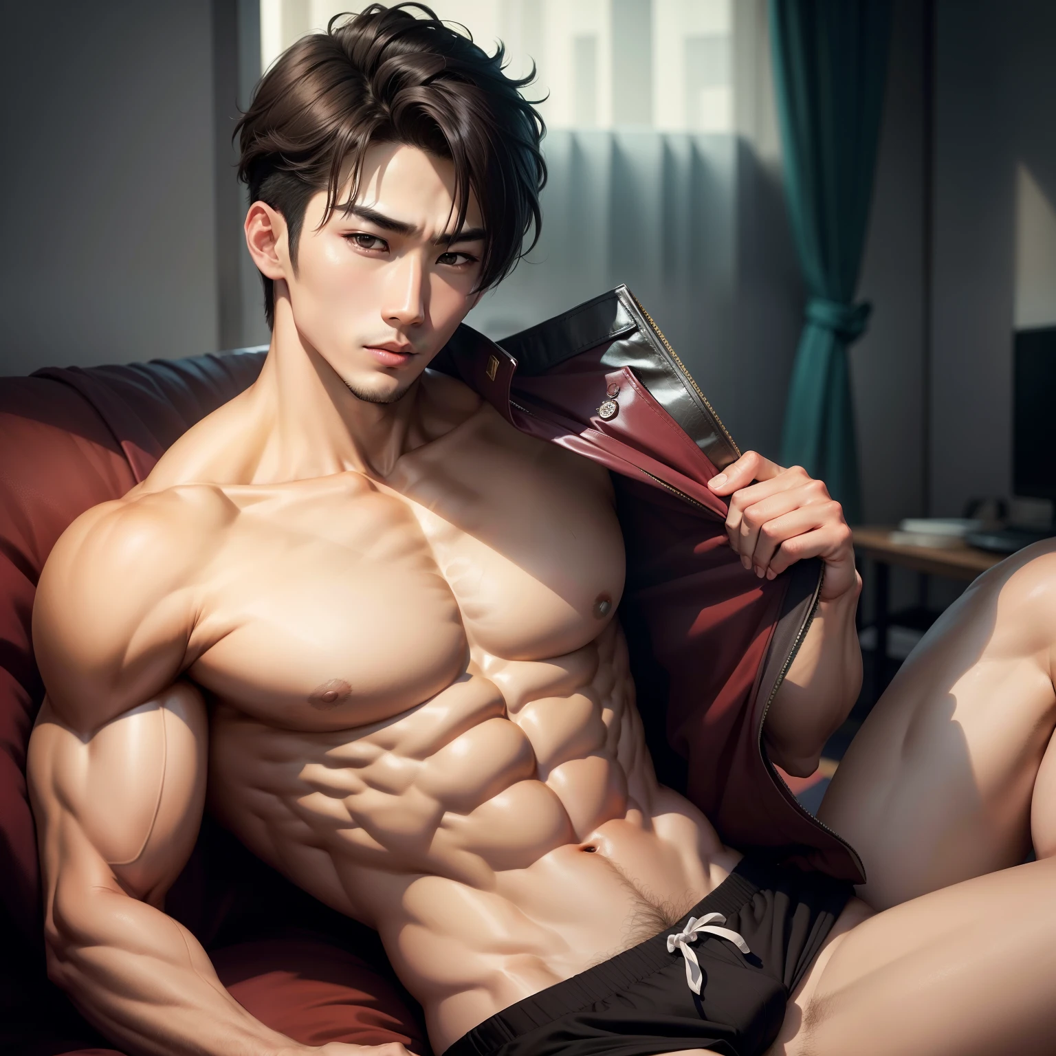 Korean men hunk abs handsome