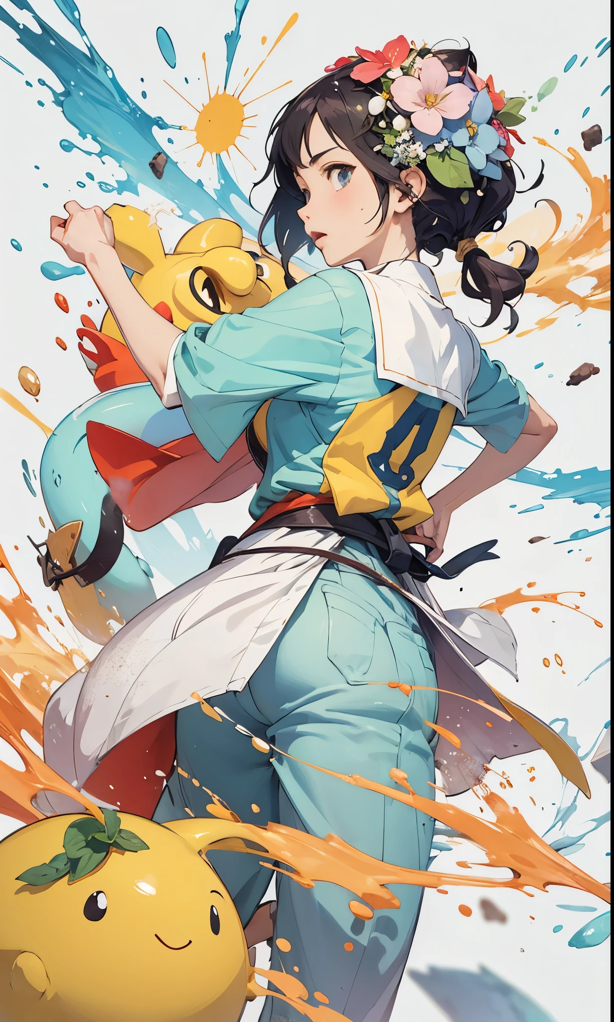 Colorful splash Art by studio ghibli