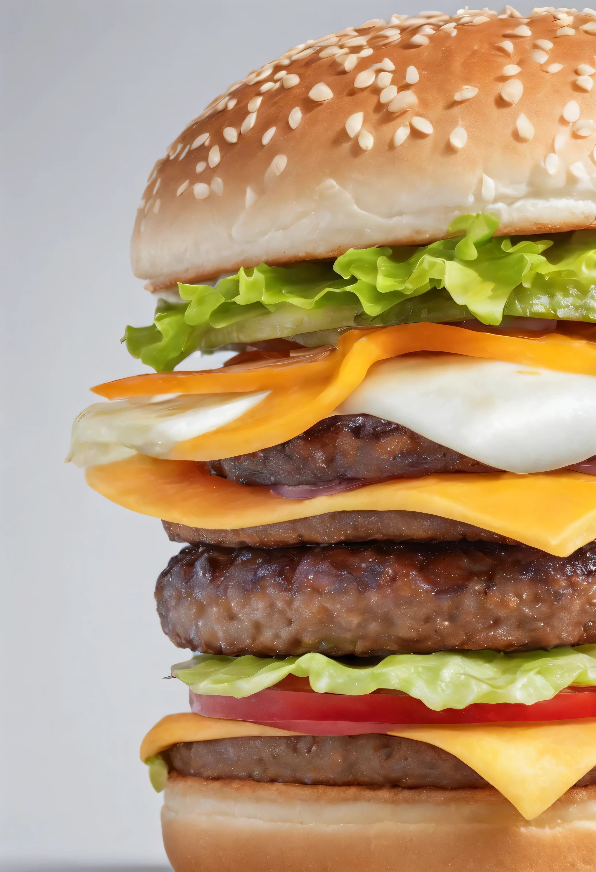 hamburger, white background, food photography, magazine photo
