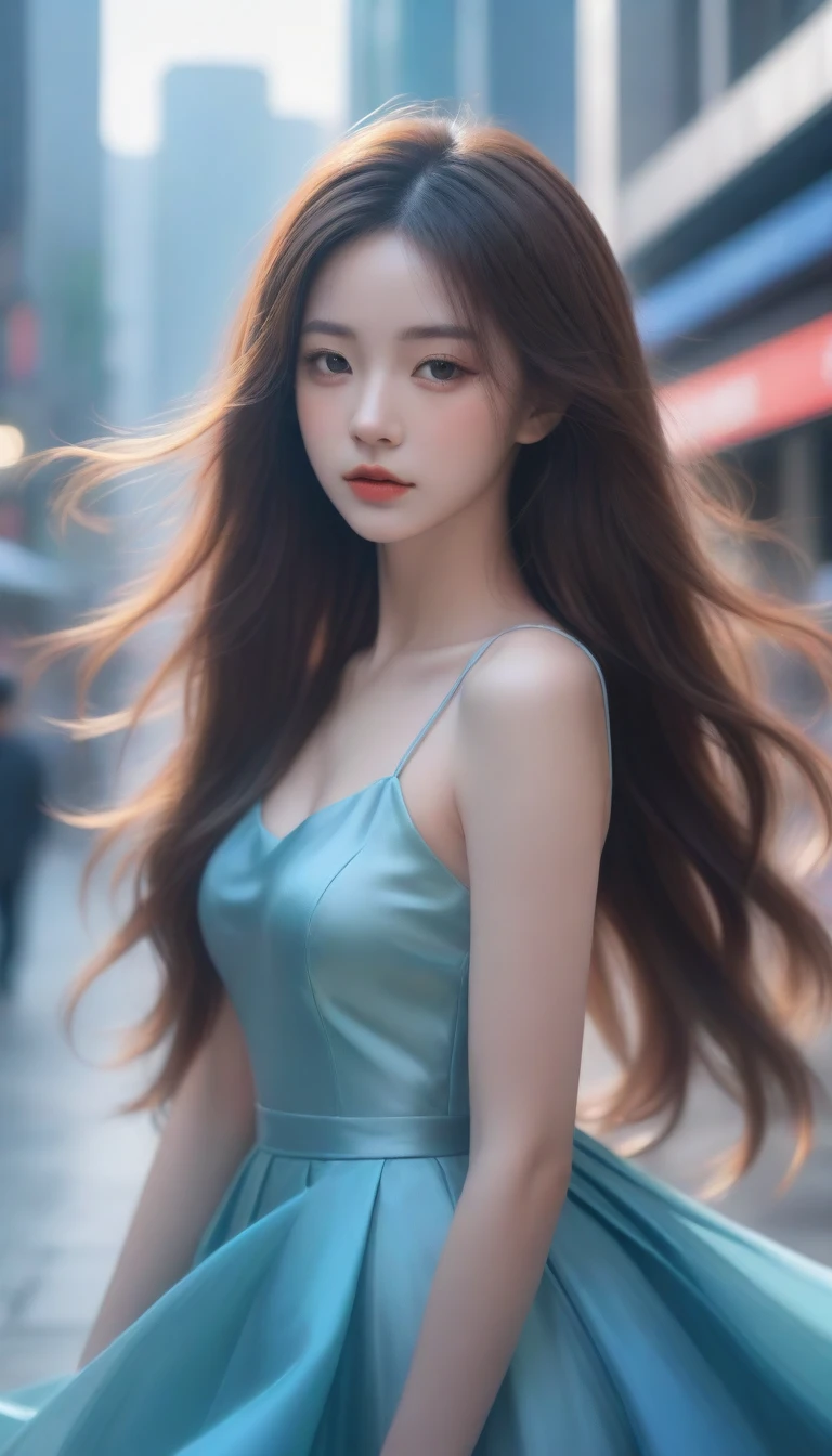 a close up of a woman with long hair wearing a dress, artwork in the style of guweiz, guweiz, ! dream artgerm, ig model | artgerm, extremely detailed artgerm, style of artgerm, alice x. zhang, like artgerm, style artgerm, 8k artgerm bokeh