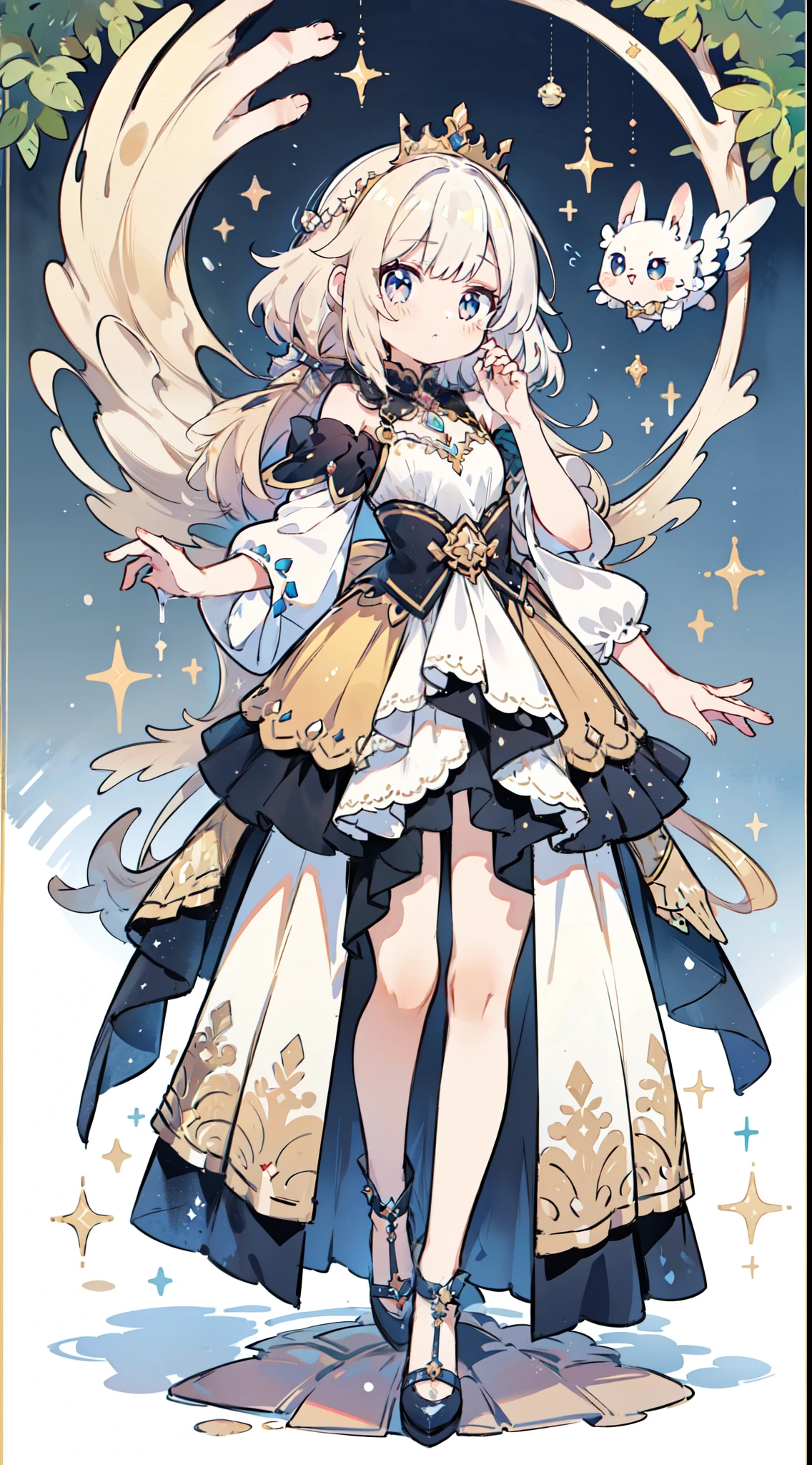 masutepiece, Best Quality, 8K resolution, Sharp Focus, ((full body Esbian、Standing picture:1.2)), intricate detailes, Beautiful Girl, Sparkling eyes, Golden Ratio Face, Otherworldly liquid, watercolor paiting, ((Pastel colors)), Bright colors, capricious, Colorful, Sharp Focus, High resolution, Fine detail, Princess Fantasy Ball Gown, ((Round eyes)), Iridescent bubbles, Castle landscape in the background
