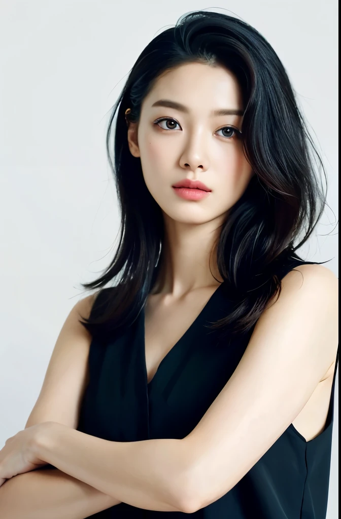 ((highest quality, 8K, masterpiece :1.3)), whole body, 1愛らnew女の子, like々new, 楽newかわいい顔, black hair, tied hair, random boyish outfit, aesthetic selfie, super detailed face, very perfect, fine eyes, double eyelid, Big eyes, straight nose, beautiful pose, (random aesthetic background)