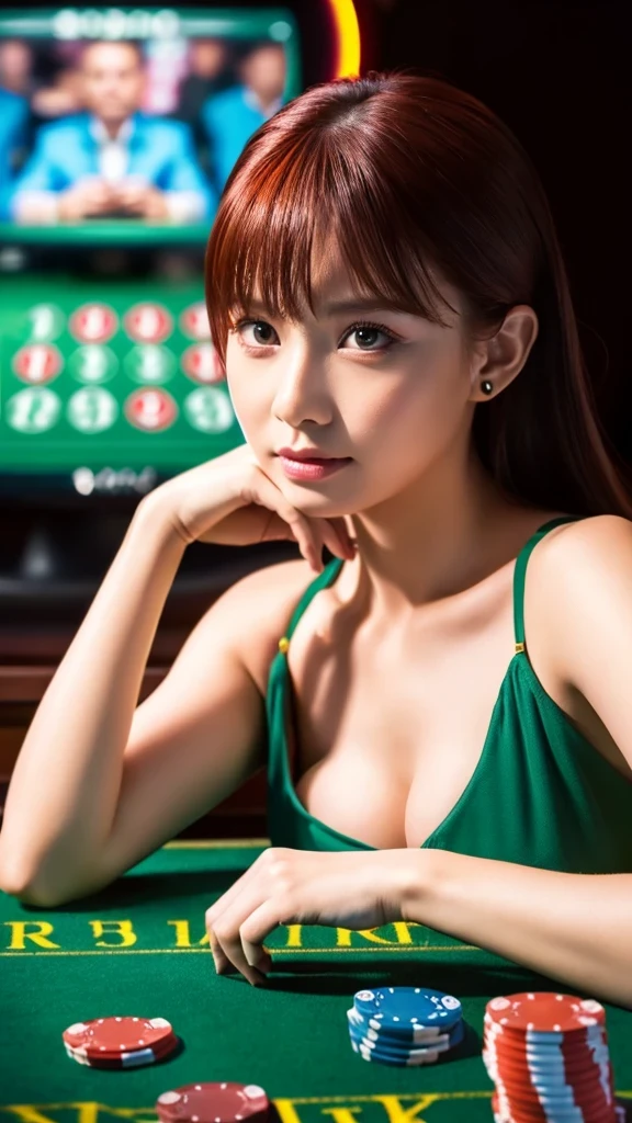 (Raw photo, highest quality)(8K, highest quality, masterpiece: 1.2), Super detailed, super resolution, (realistic, realistic photo: 1.37), a girl, gambling