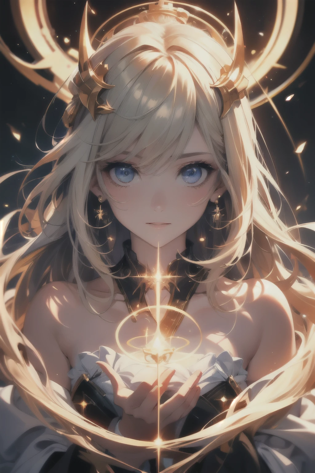 ultra quality,detailed, masterpiece, 16k, high resolution, beautiful, amazing, charming, elegant, stylish BREAK 1 girl, The communion of angels and demons, the vortex of chaos, the holy light