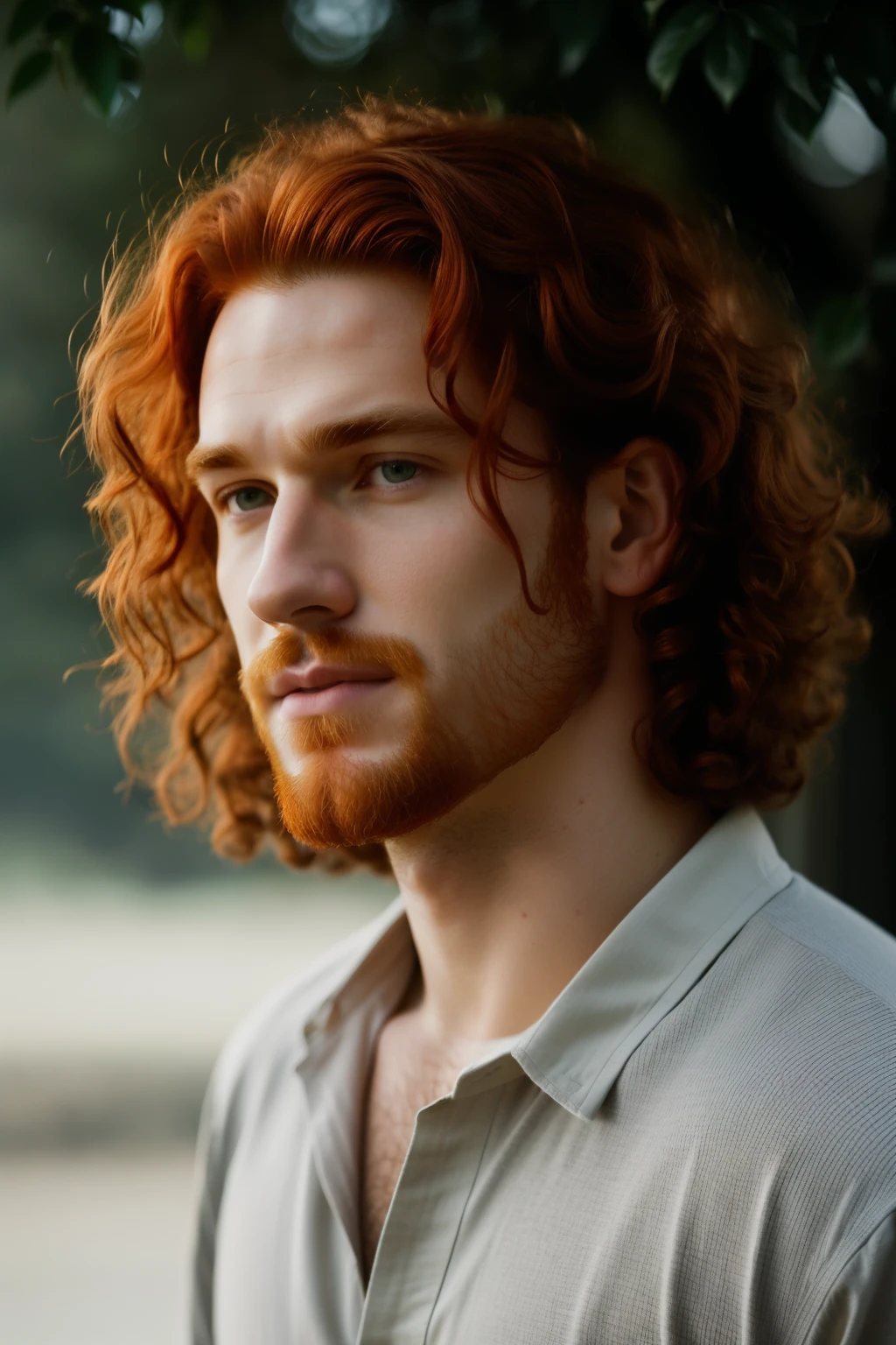 Ultrarealistic portrait of a red-haired man, 1.1 Metric, solo, centered illumination, 50 mm lens, cloudy, soft light --s2
A captivating red-haired man comes to life in this exquisite ultrarealistic portrait. His hair, a fiery cascade of red curls, shines under the gentle, soft light that filters through the overcast sky. The 50 mm lens focuses intensely on his features, capturing every minute detail with striking clarity. The man's gentle expression is accentuated by the play of light and shadow on his face, creating a sense of depth and dimension. The cloud