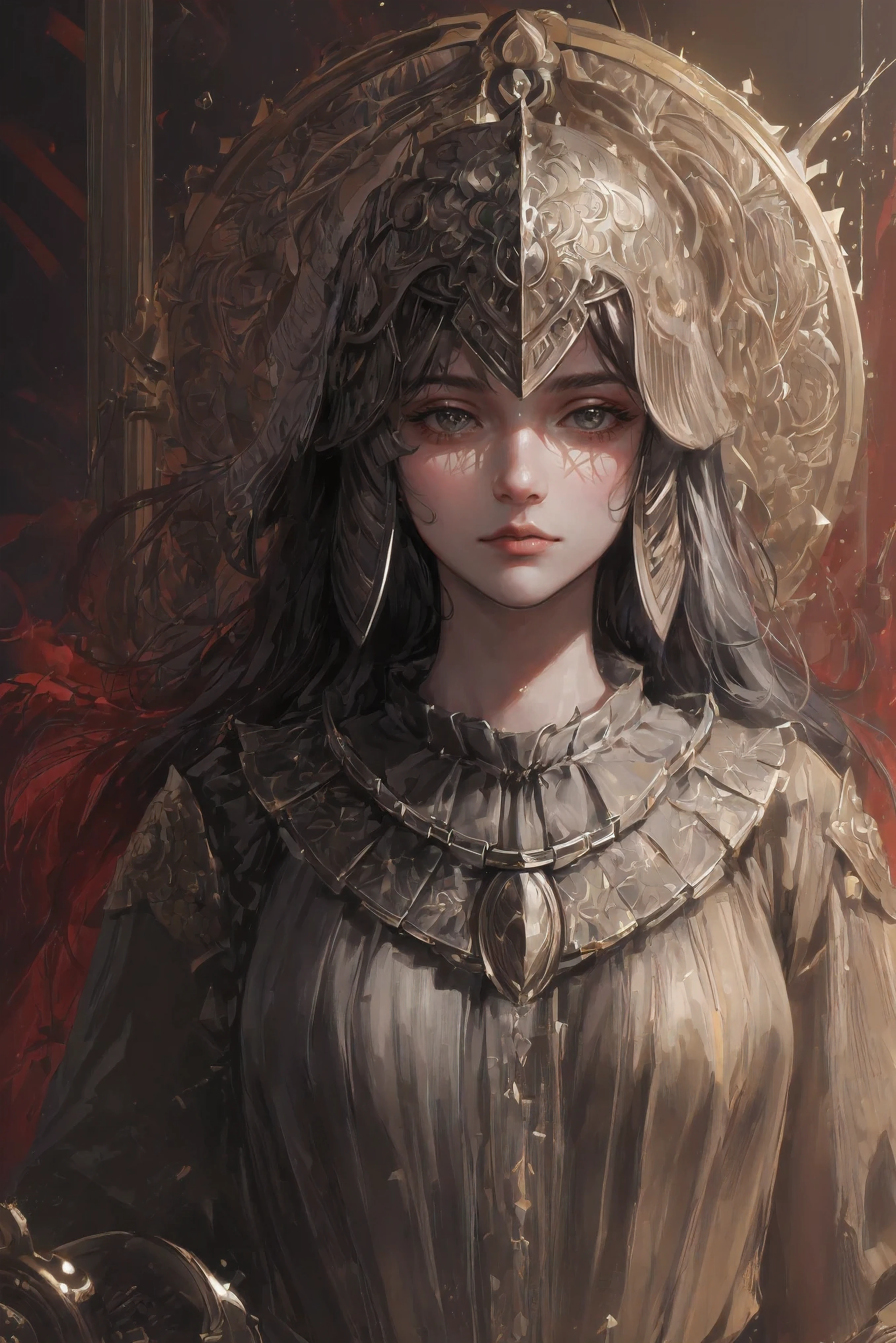 (((( 1girl, black hair, right hand armament, // )), CGI, ((high quality:1.2, masterpiece:1.2)), absurdres, high resolution, (8k resolution), 8k, 8kres, 8k res, high details, detailed and intricate, intricate details, high intricate details, absurd amount of details, super resolution, ultra hd, megapixel, ((upper body:1.2)), portrait,)), CGI, ((high quality:1.2, masterpiece:1.2)), absurdres, high resolution, (8k resolution), 8k, 8kres, 8k res, high details, detailed and intricate, intricate details, high intricate details, absurd amount of details, super resolution, ultra hd, megapixel,