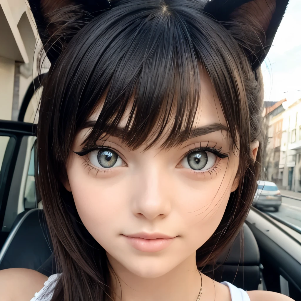 Girl with cat's eyes