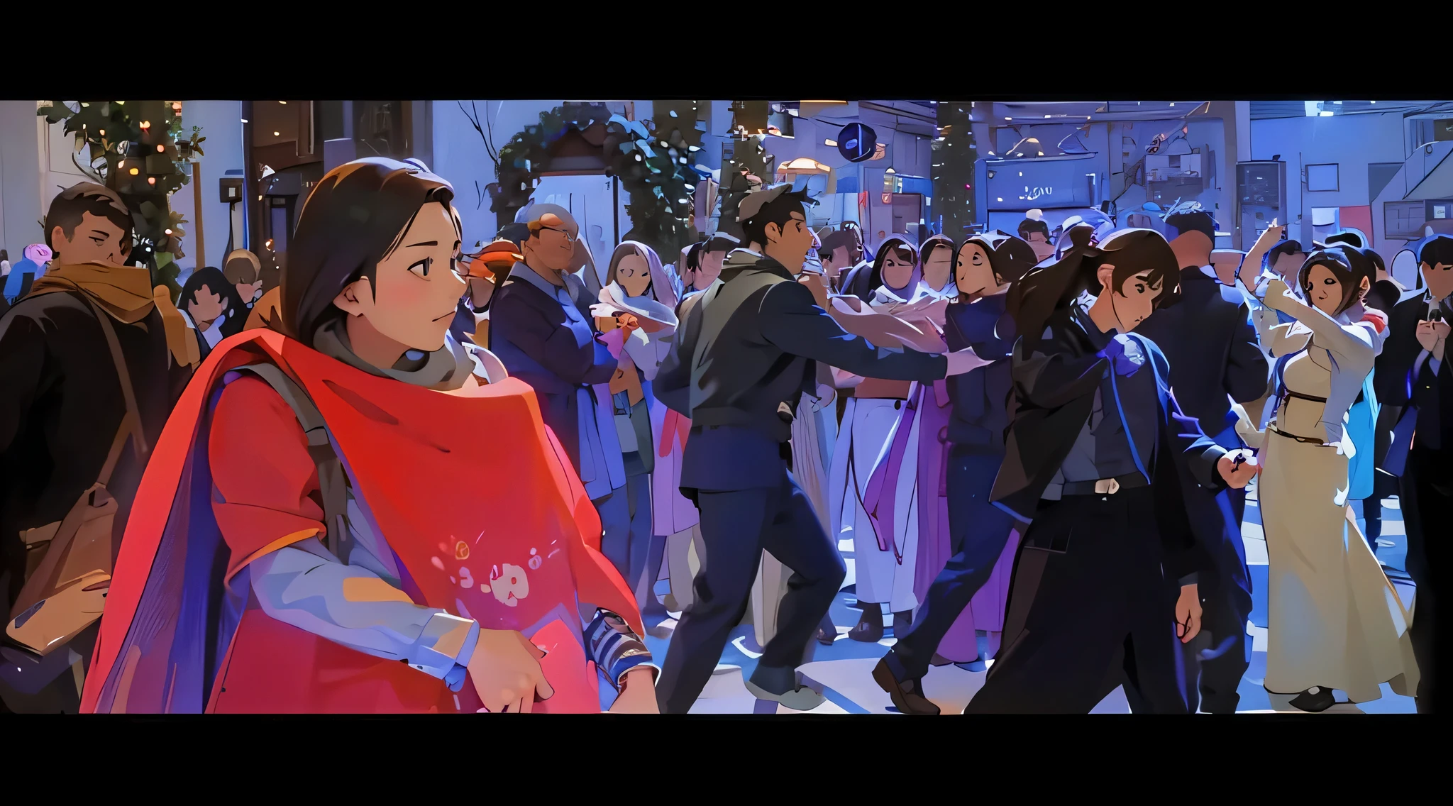 best details, best results,the background is very detailed, the background matches the example image, the background matches the example image, nothing has changed, the background remains consistent like the example image, nothing has changed, perfect results, best results, very detailed, anime style, male anime face and woman