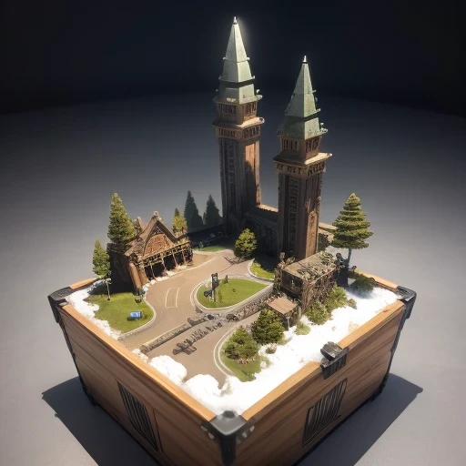 6598年Mars realistic model, (bifurcation, original photo, best quality, masterpiece:1.4),SteampunkCyberpunk6820 City,(CyberpunkMars light:1.3), Mars (related to land),(in a small nature box:1.3),Isometric, small nature, landscape on foundation,landscape,