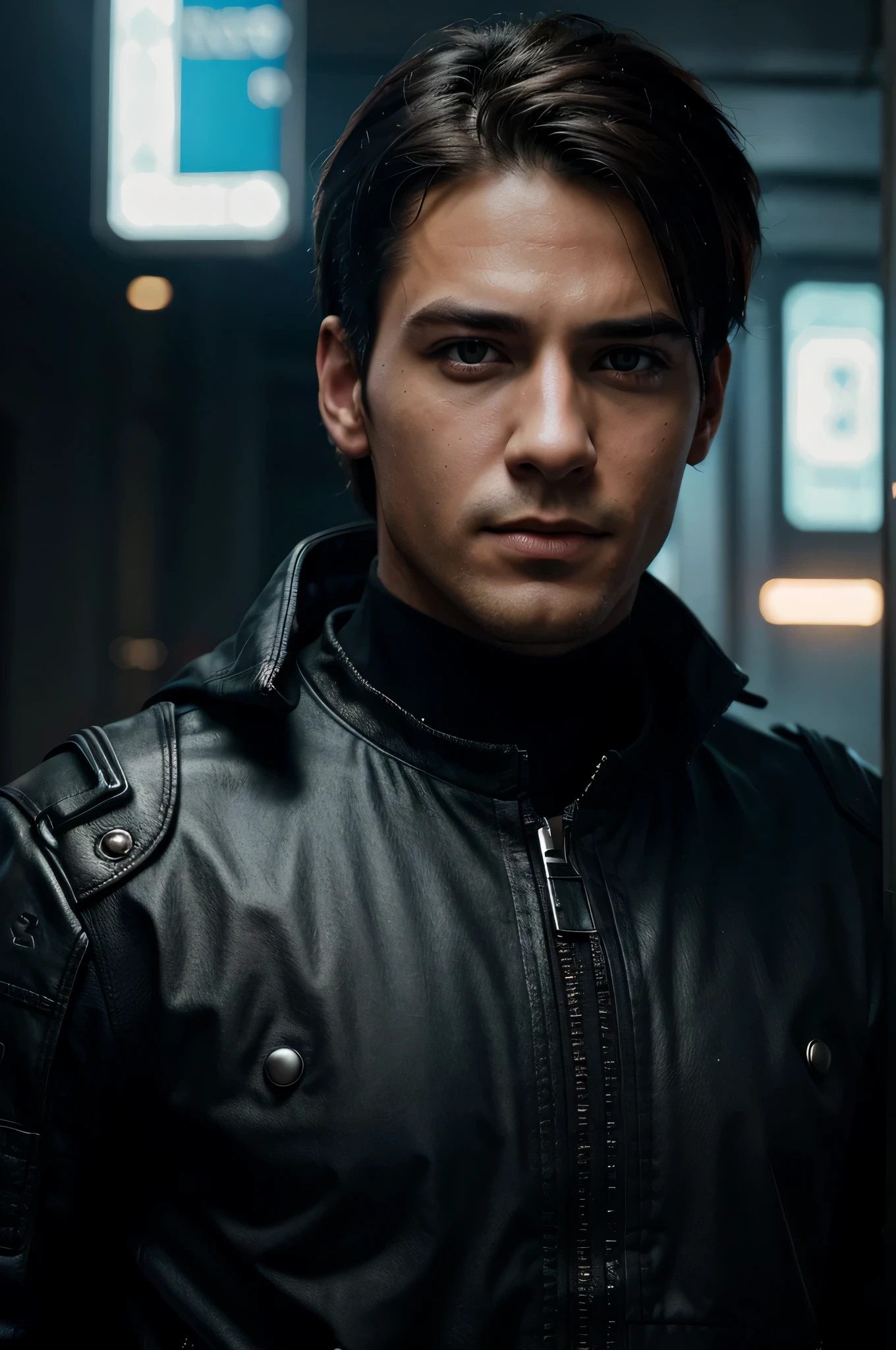 Change background cyberpunk handsome boy, realistic face , 8k, ultra realistic,