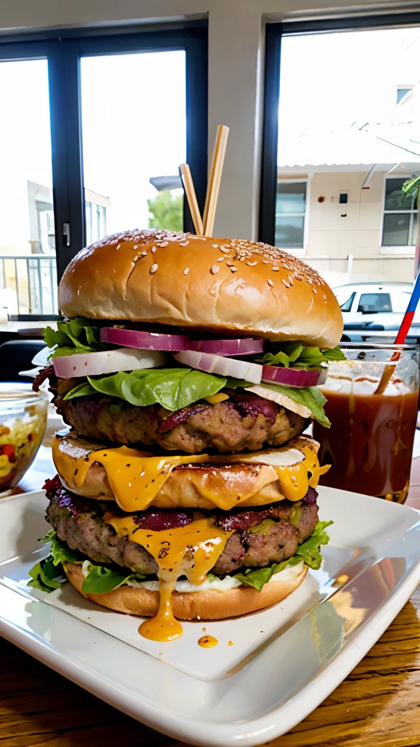 Realistic, lunch, burger