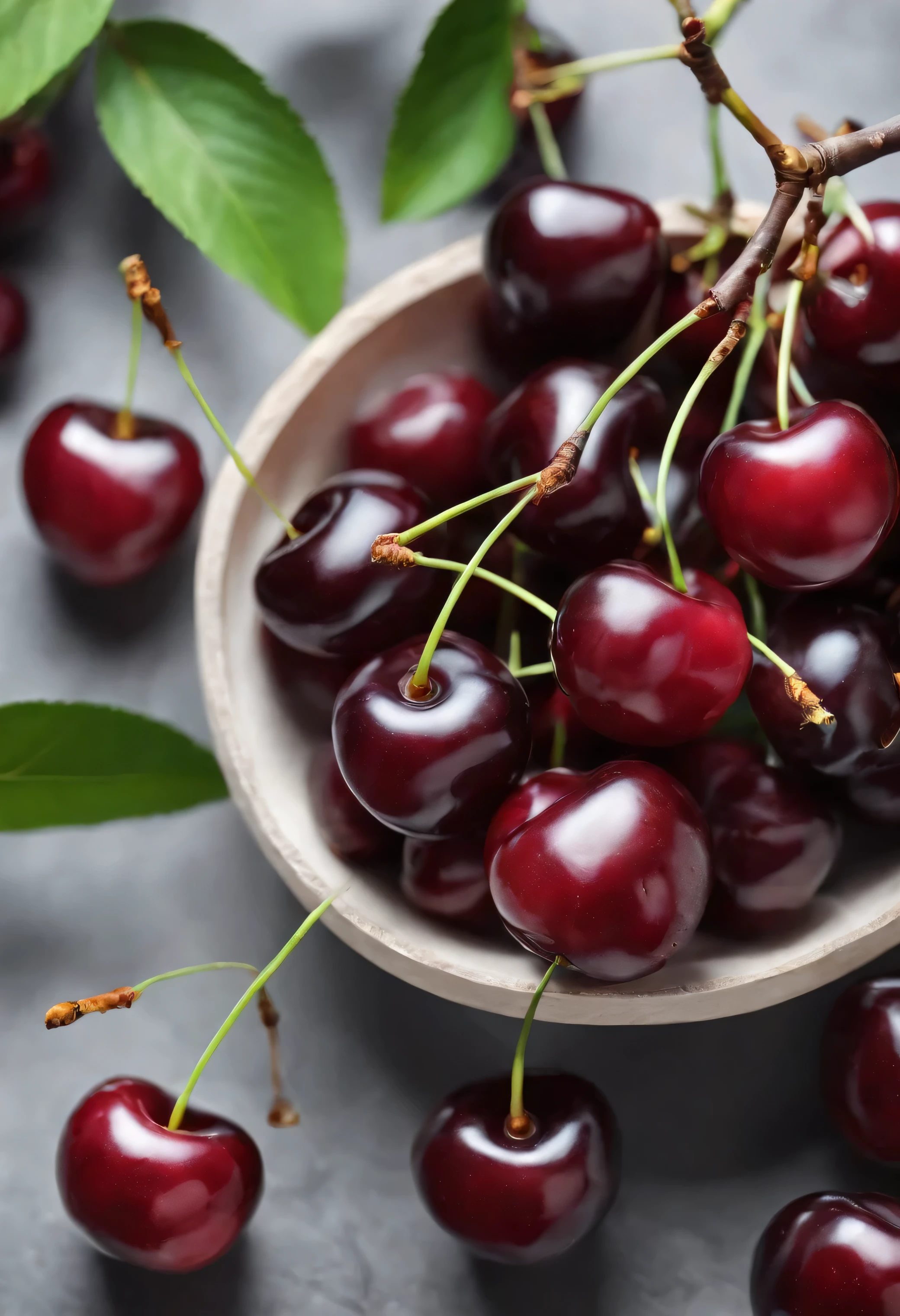 cherry, white background, magazine photo