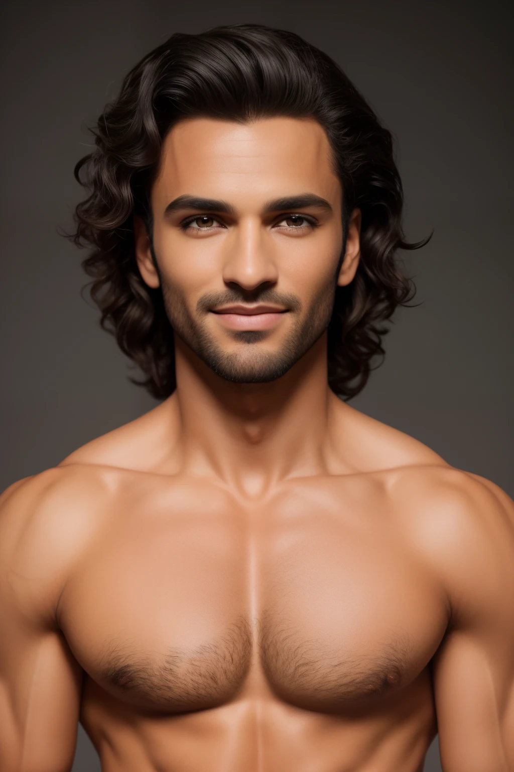 Davi, a miniature realistic figure inspired by Big Brother Brazil, is captured in exquisite detail in this 4K image. With a tanned complexion and a symmetrically handsome face, his light make-up accentuates his features, showcasing his charming smile and piercing type 4 eyes. His short, wavy hair is tousled in a natural and messy way, adding to his authentic appearance. The high-quality image boasts a masterpiece finish, with an intricate texture that brings out every fine detail, making it a top contender for an award-winning photograph. The lighting is professional and carefully planned, bathing Davi in a soft and natural glow that enhances his captiv