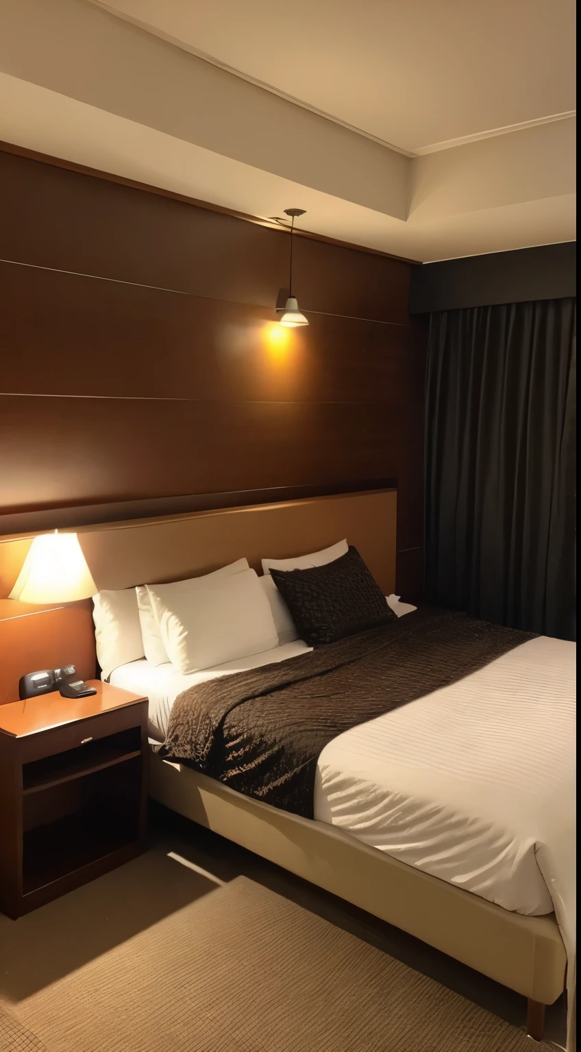 hotel bed、night
