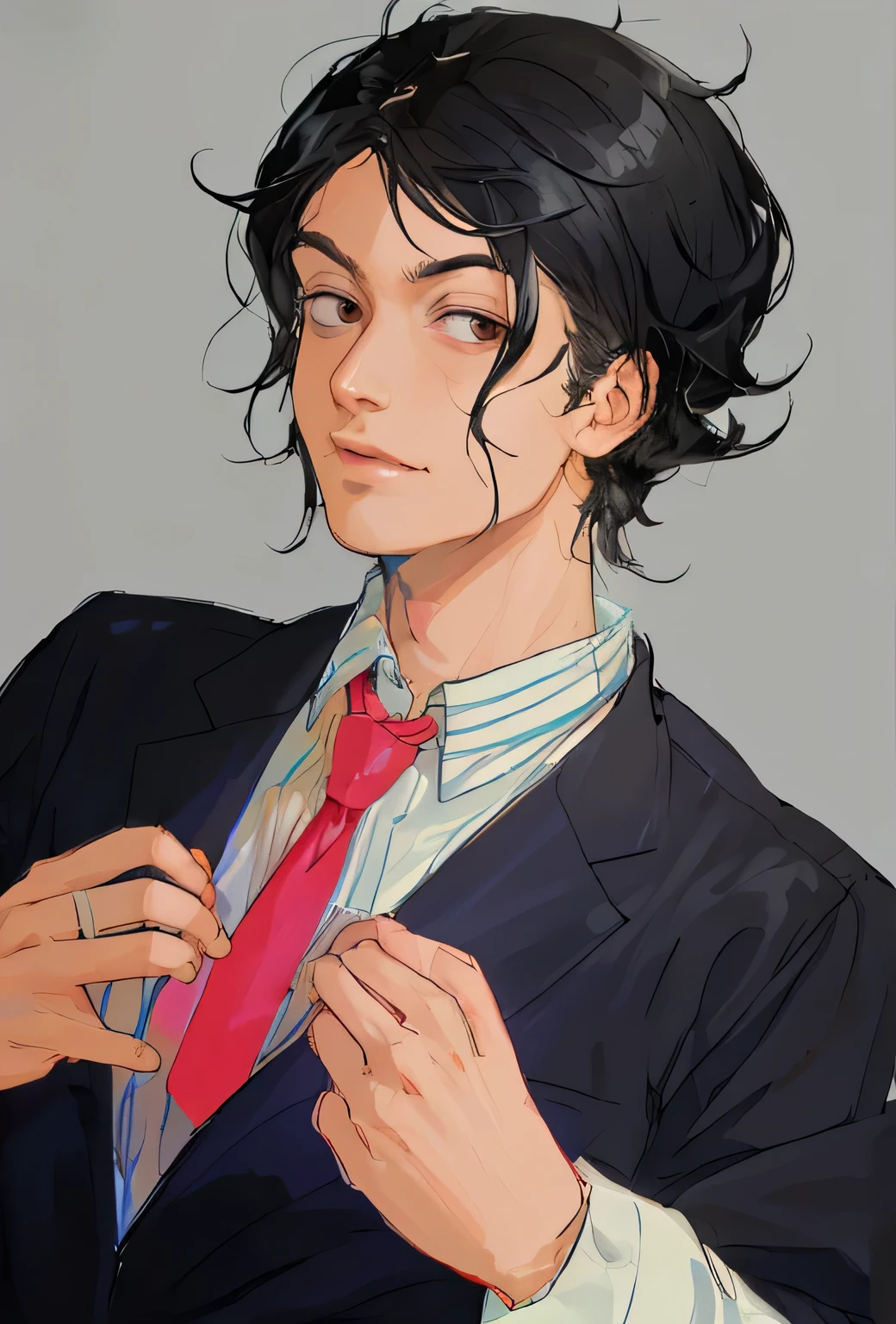 black hair