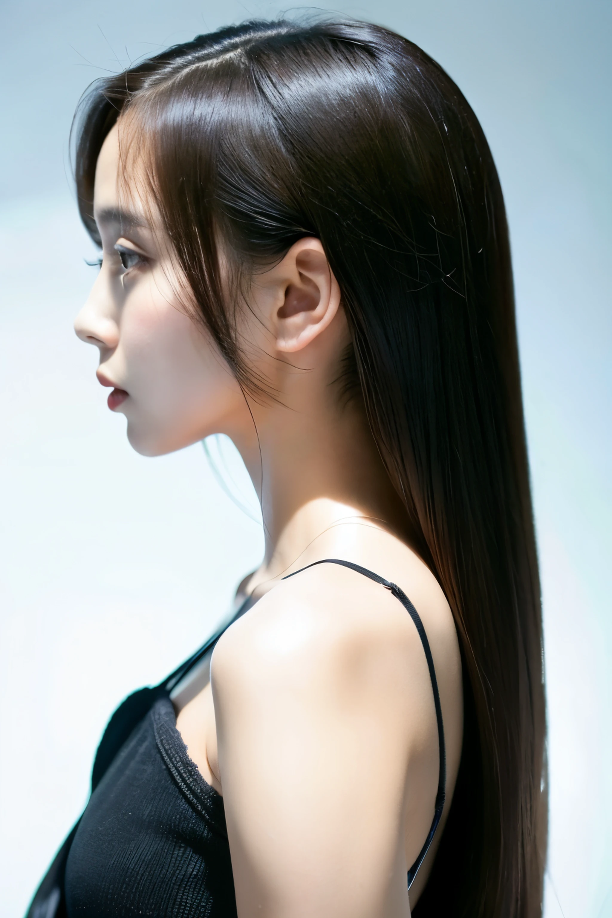 super shiny hair　long　back view　straight　Minekola　You don&#39;t have to see your face　back of head　back　
