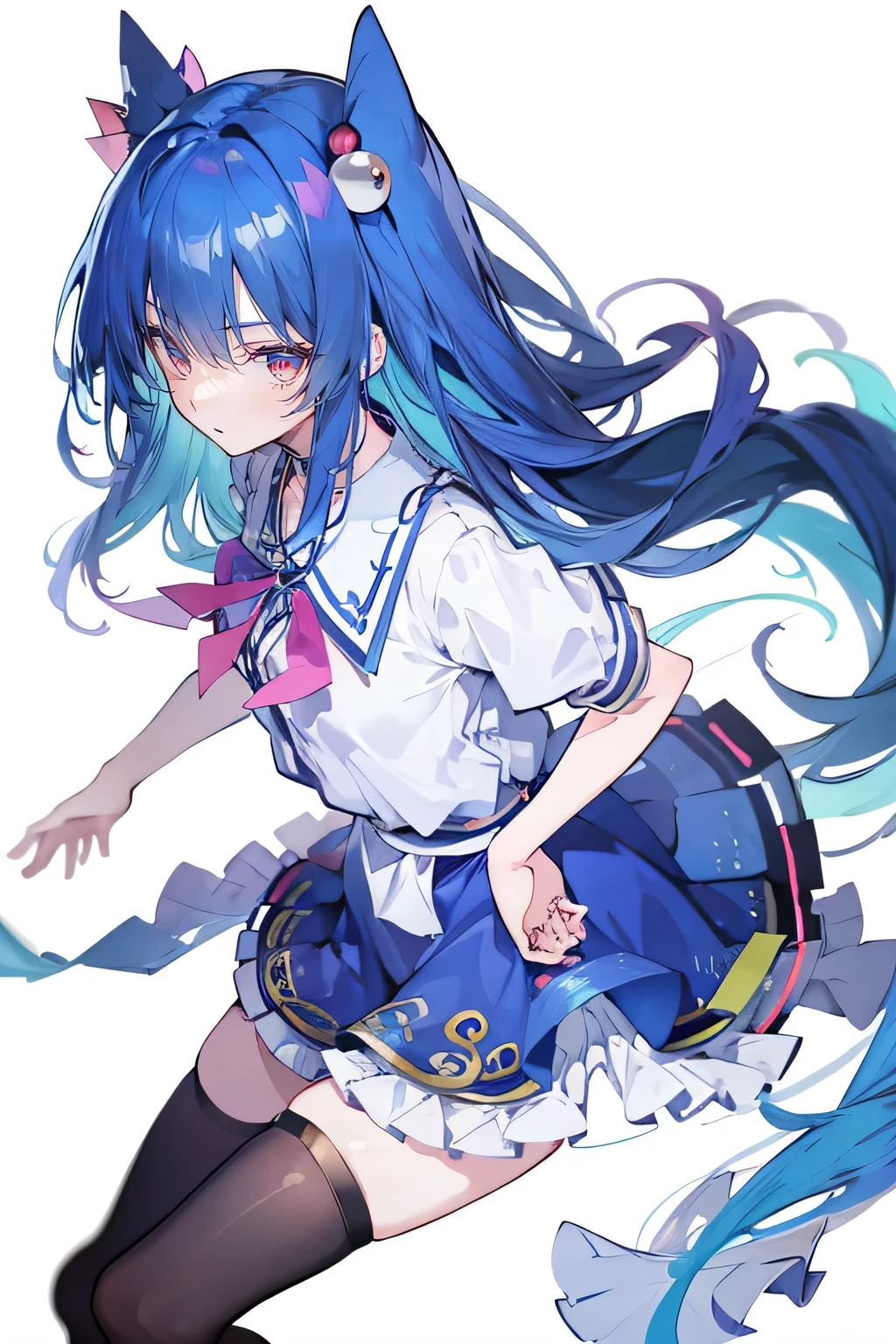 (masterpiece),best quality, expressive eyes, perfect face, 1girl,
Put your hands on your waist,fair, Gorgeous,Japanese cartoons,girl,lola,Hina Angel, blue hair, blue haired, floating clothes,Grab your waist, Grab your waist, hands on hips , hands on hips,sit, sit on ground, Legs on the ground, flat chest