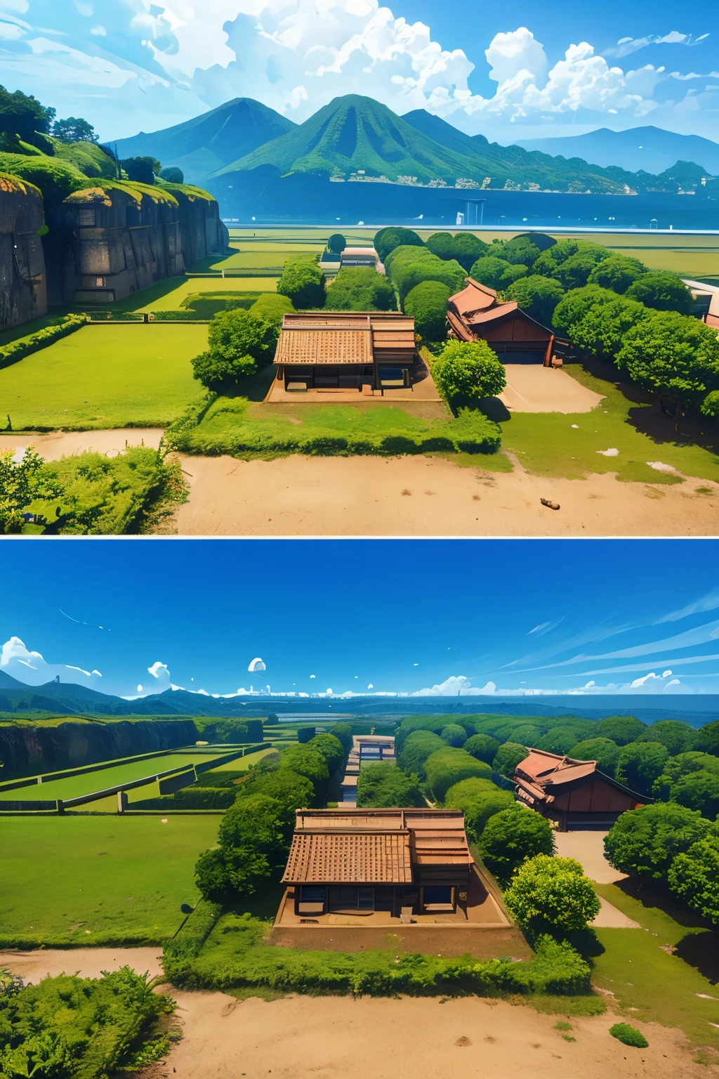 3d scenery common village in jeju