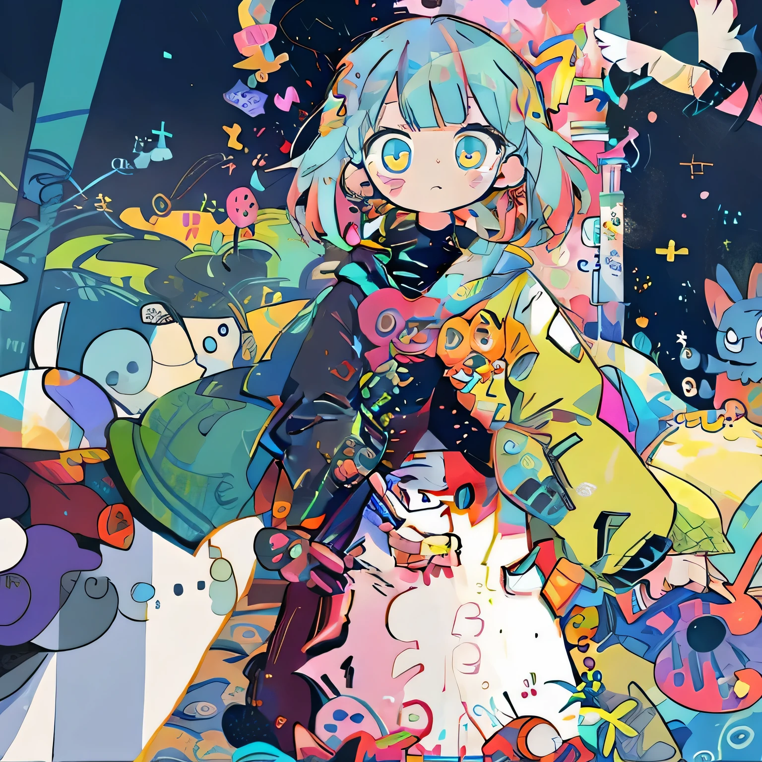 1 girl in,alone、Colorful、