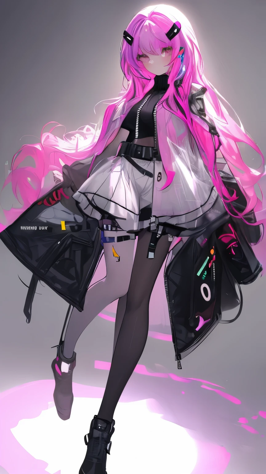 (masterpiece, ultra high resolution, highest quality:1.1), 1 girl, colorful hair,pastel colour,whole body, 1.3