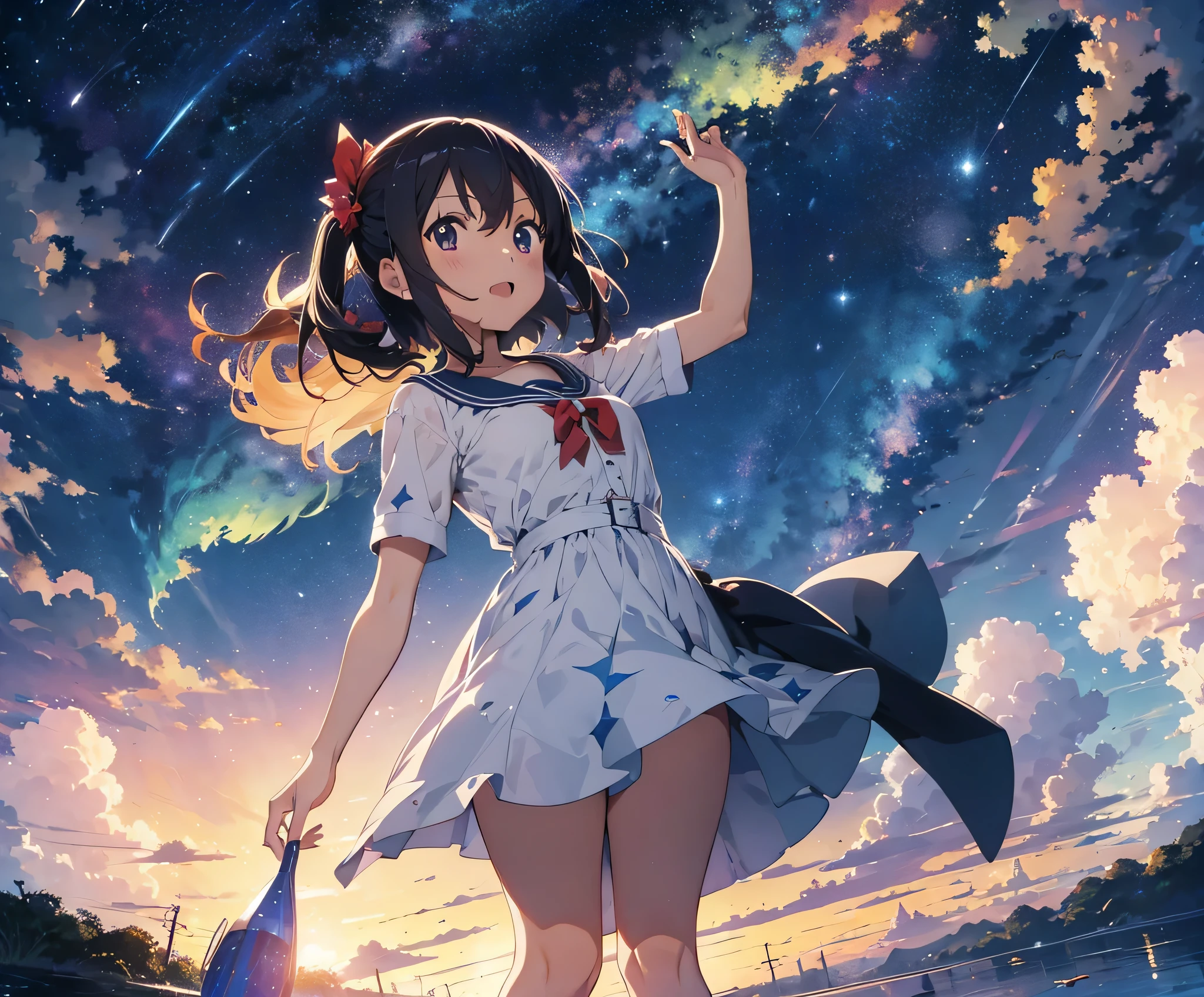 chuva de meteoros, anime, fantasia