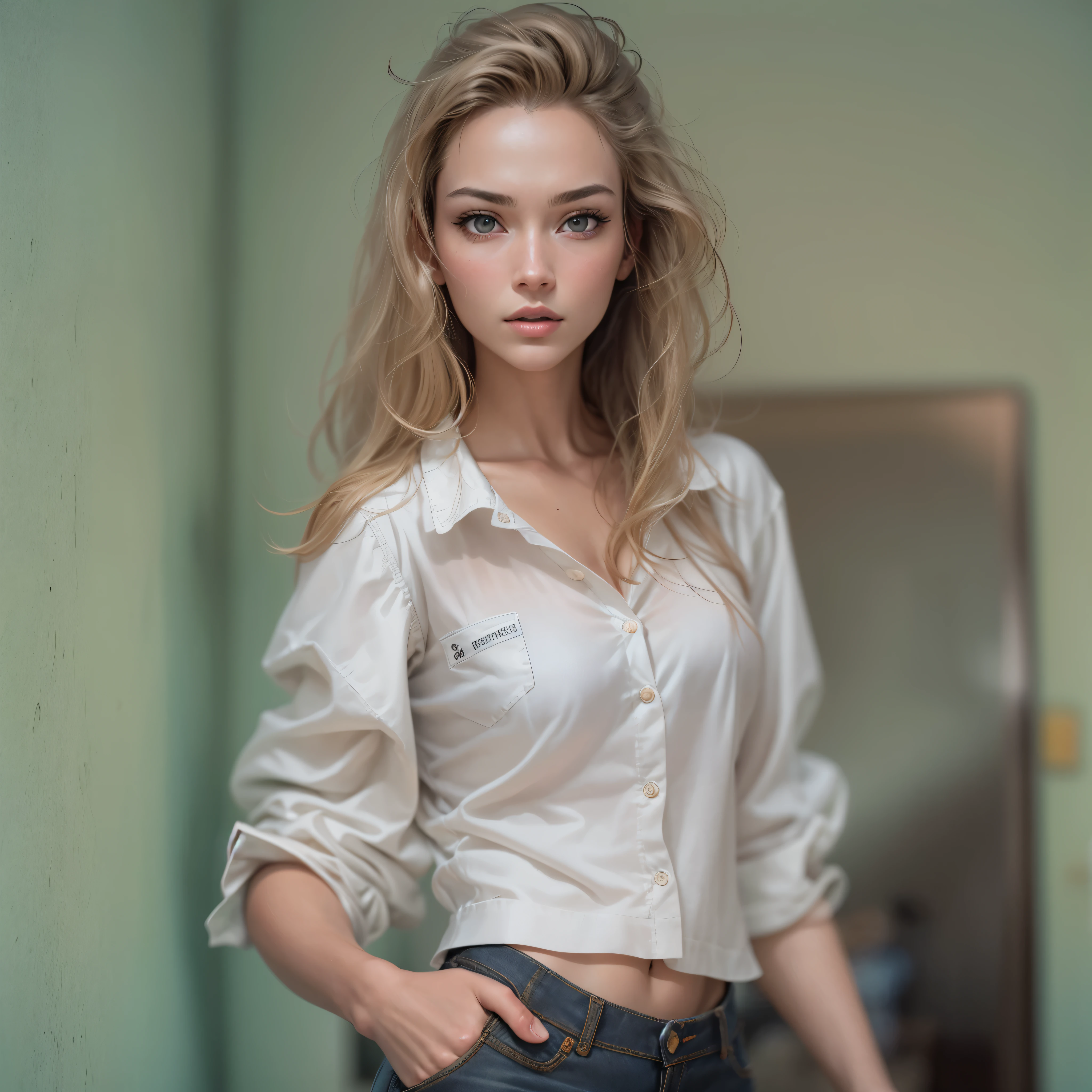 {{{(Photoreal:1.4)}}}, beautiful detailed woman, very detailed目と顔, beautiful and detailed eyes, that&#39;ridiculous, unbelievable that&#39;ridiculous, Super detailed, High resolution, very detailed, highest quality, masterpiece,enlightenment, very detailed, nffsw, unite, 8K Picture Wallpaper, wonderful, finely, masterpiece, highest quality, Hvery detailed ajc,Unified 8K Dendenden wallpaper, face light, movie lighting,table top,highest quality,Super detailed,High resolution,High resolution,4k,4K portrait,8K,8K Portrait,unity 8K wallpaper,Hvery detailed ajc,realistic,Raw photo,real person,portrait photography,realistic,shiny skin,fine skin,(((dynamic angle,whole body))),{{{{Supermodel Anneliese Zoibert is、One of the top models of the 1990s、As for physical characteristics、tall and slim figure、Sharp features、high cheekbones、Big eyes、and her hair was flowing。}}}},{{{Anneliese Zoibert is、One of the top models of the 1990s、As for physical characteristics、tall and slim figure、Sharp features、high cheekbones、Big eyes、and her hair was flowing。}}},dynamic pose,(foot pose:0.5),(((dynamic angle,whole body))),(dynamic angle,whole body),dynamic angle wide shot,(((peplum tops　peplum topsとデニムジャケット　Jeans))),RAW photo, Shapuri, by lee jeffries nikon d850 film stock photo graph 4 kodak portra 400 camera f1.6 lens rich colors hyper realistic lifelike texture dramatic lighting unrealengine trending on artstation cinestill 800