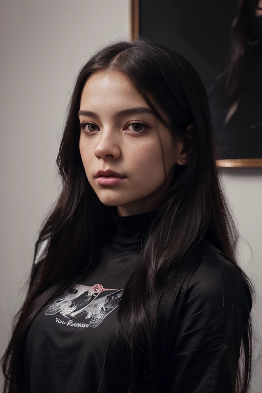 portrait of a woman with long hair and a black shirt, digital illustration portrait, in the art style of bowater, portrait of jossi of blackpink, digital portrait, digital art portrait, realism artstyle, high quality portrait, 🤤 girl portrait, realistic artstyle, # 1 digital painting of all time, #1 digital painting of all time, glossy digital painting