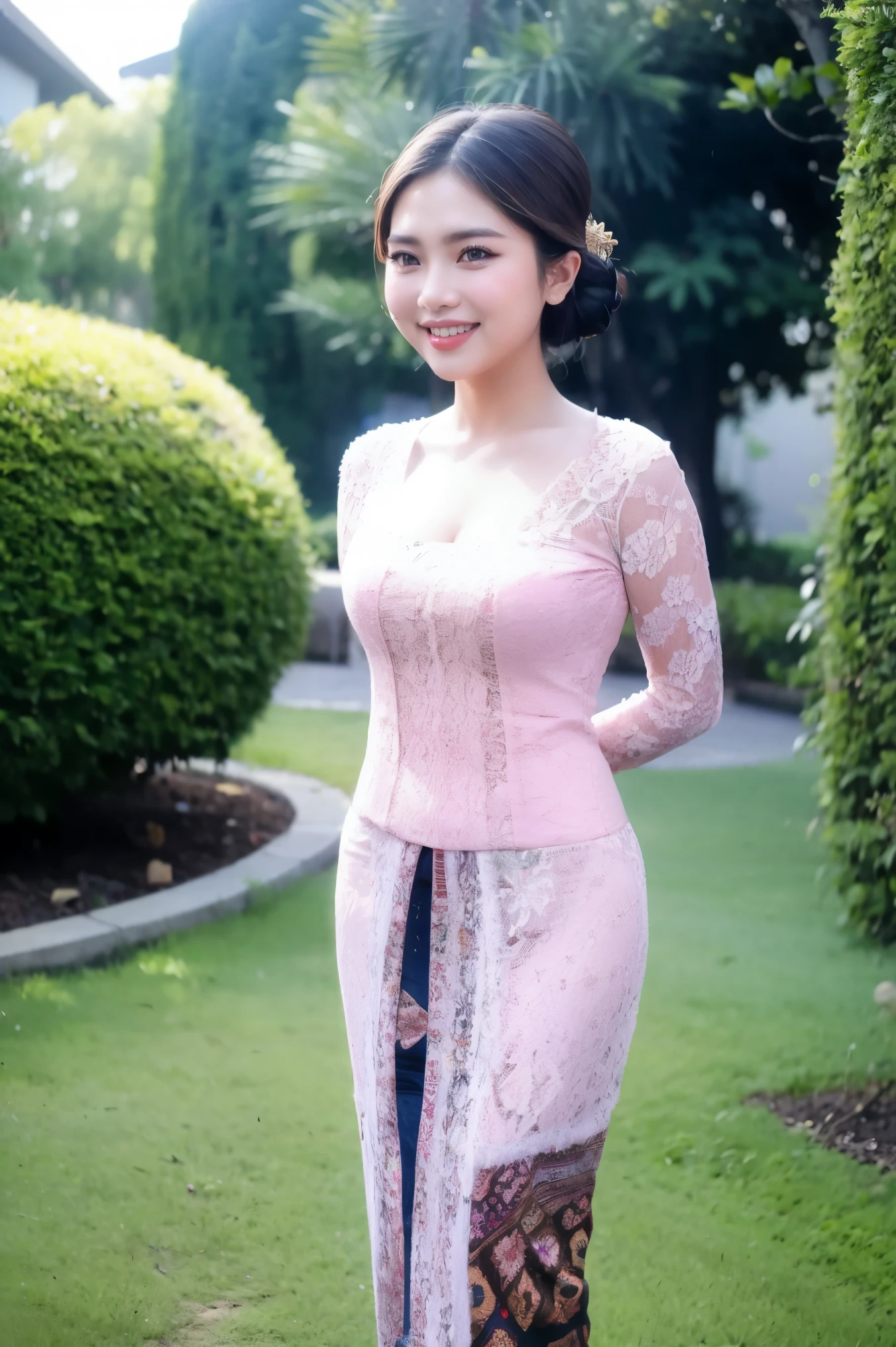 (best quality,4k,8k,highres,masterpiece:1.2),ultra-detailed,(realistic,photorealistic,photo-realistic:1.37),clear lines,light and dark photography,canon photography,crystal clear,detailed eyes and lips,beautiful woman,Tai dress,Shan dress,traditional dress,slim fit dress,Pretty Buttocks, long Hair, Instagram Pattern Pose, standing cute pose, confident, slim girl, big tits:1.2, perfect anatomy, perfect symmetry:1.2, Realistic, realistic face:1.3, perfect face, content, confident, very detailed, and dramatic, cinematic lighting, Lighting scene, soft lights
graceful movement, full body photography, (((masterpiece :1.5))), vibrant colors,exquisite embroidery,detailed patterns,graceful posture,serene expression,natural lighting,rich textures,depth and dimension,warm color tones,gorgeous background scenery,beautiful garden,floral elements,fine brushstrokes,artistic composition,natural poses,photogenic,model-like appearance, full body photography, photorealistic