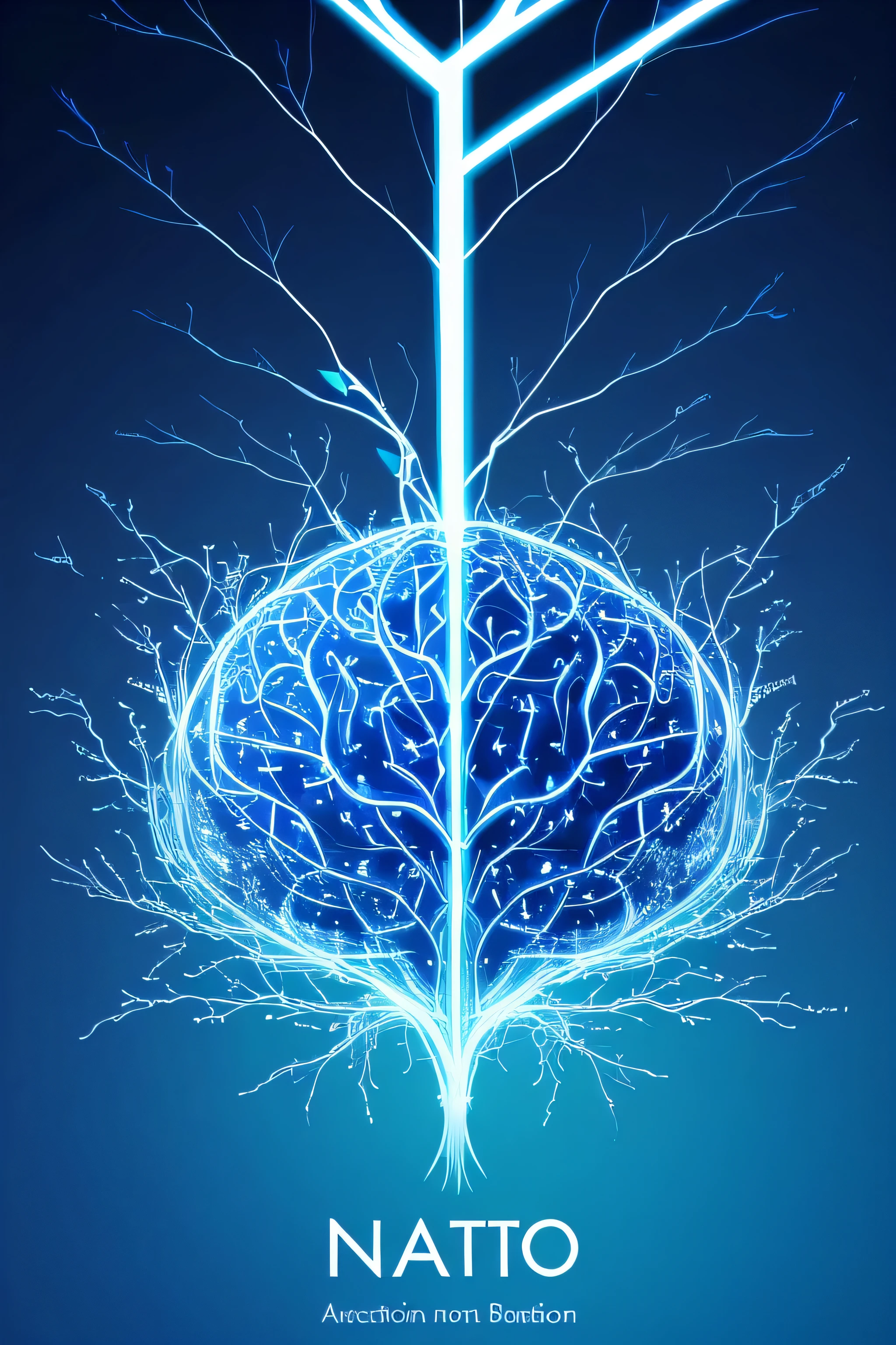 Create a book cover for neural cells and autism, a book cover about neuronal cells and the brain, uma capa de livro de alta qualidade, a capa deve conter as cores azul, branco.