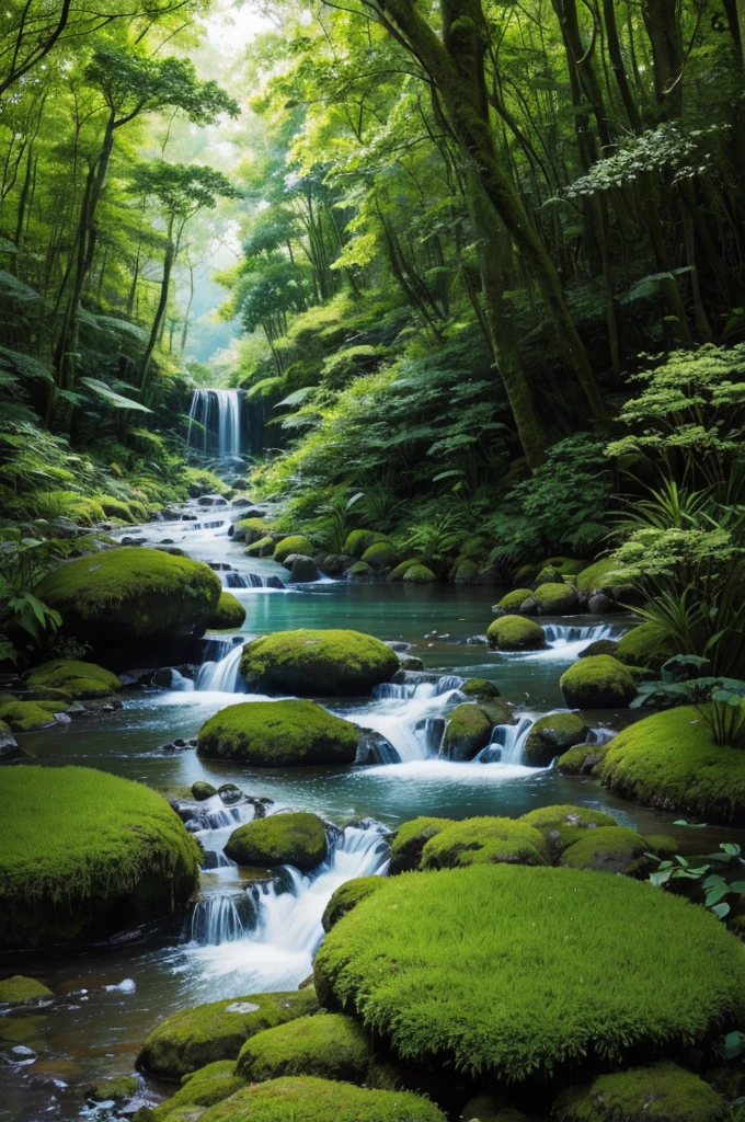 highest quality、lush forest and plants