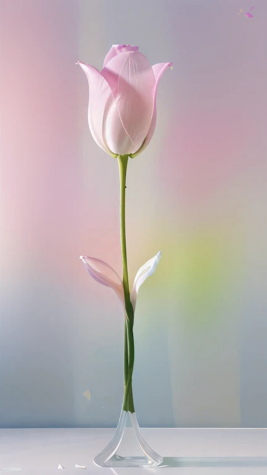 Transparent glowing flower, Windows 12 wallpaper, highres, ultra-detailed, futuristic, ethereal, translucent petals, vibrant glow, futuristic design, sleek and modern, dynamic lighting, state-of-the-art, flower, glow, futuristic, translucent, vibrant, modern, dynamic, highres, ultra-detailed