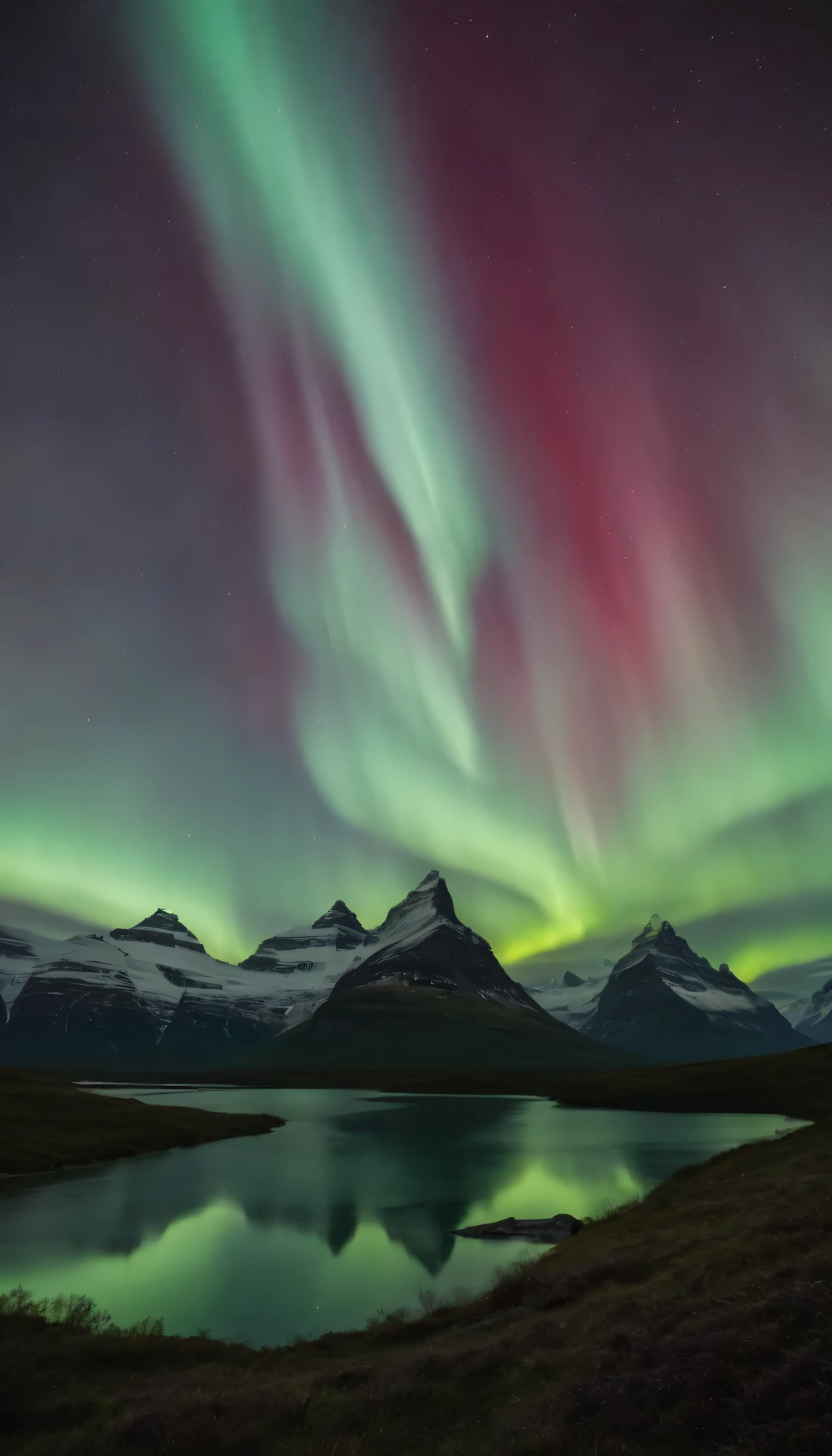 landscape, Ultra HD, (Background Asgard), Details, lighting, 8K, (with aurora borealis in the sky), constellation, (Background Asgard)