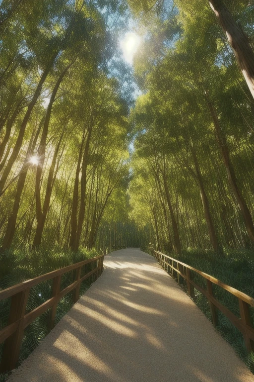 the eucalyptus forest during golden hour in a visually stunning and immersive manner. This exquisite 8k photograph (masterpiece, best quality, ultra-high resolution) invites the viewer to explore the intricate details of the environment, from the intricately textured bark of the eucalyptus trees to the intricate patterns of sunlight filtering through the leaves. The dynamic angles created by the winding path and the rays of sunlight add depth and dimension, further emphasizing the tranquil and harmonious beauty of nature.

Fine detailed lighting (1.5) illuminates the scene, bringing out the unique textures and hues of the eucaly