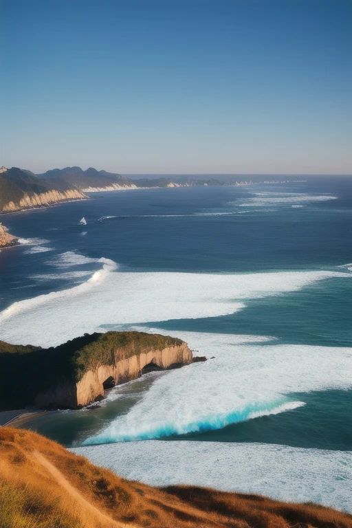 uma montanha grande no brasil, ao fundo nuvens, raio de luz, majestoso, 8k, foto, realista, detalhado