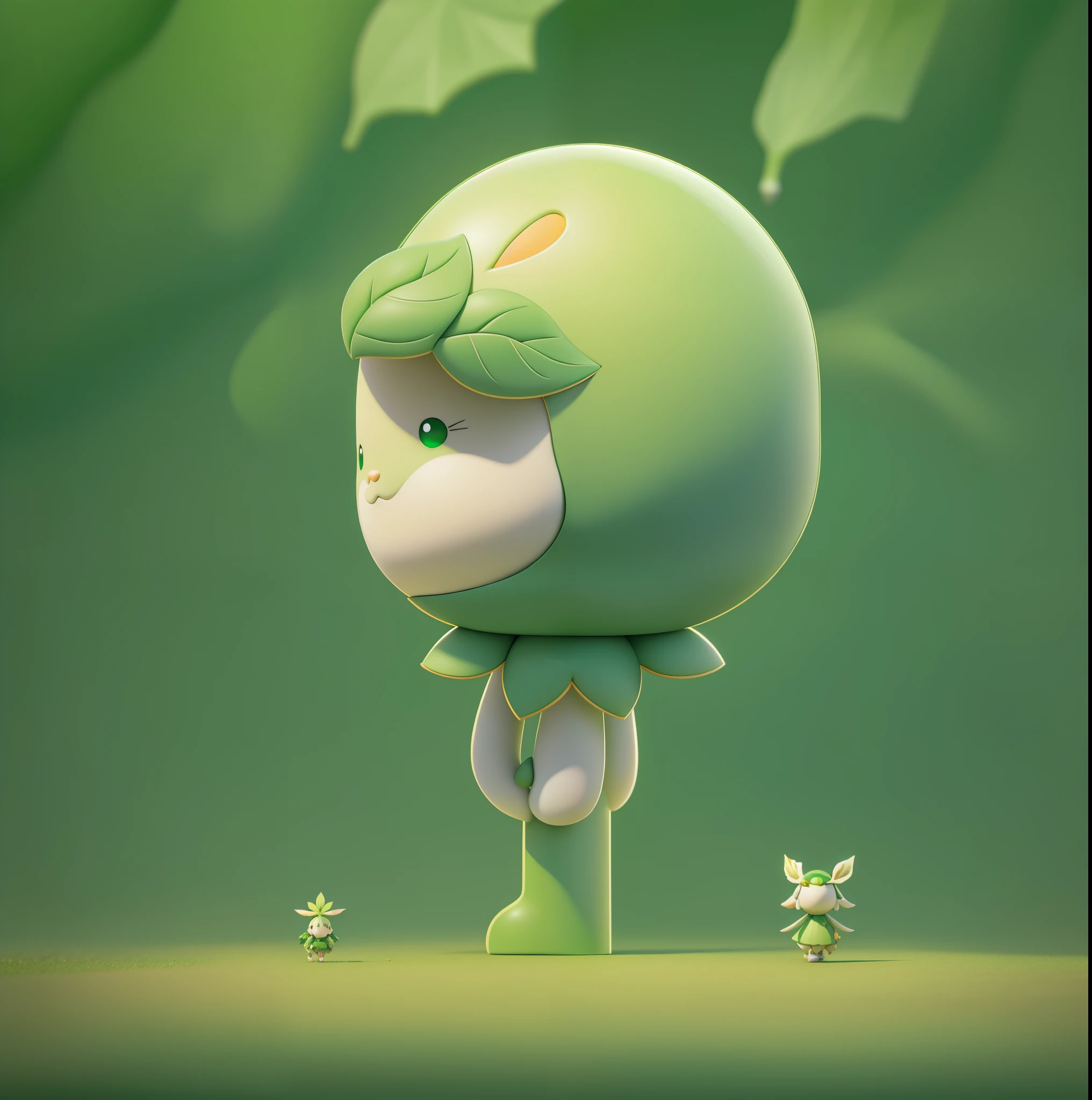 Wearing a green helmet, 3D character of a green man with two leaves on his head, Left view, Wear a laurel wreath,, Elf in green clothes, Arms droop naturally, Lovely 3D rendering,Made by Pixar,Rendering of anime sprites,elf character, Wearing green armor and helmet, Whole body and clothing, hairy green belly, its name is ash tree, cute characters, full body mascot, cute forest creatures, green head, The character is standing, Wearing a melon,Cute 3D images,Lovely and detailed digital art,Explorer mini cute characterss,Stylized 3D rendering,3D rendered character art,8K,cute digital painting,anime style,Ultra-detailed rendering,clean background