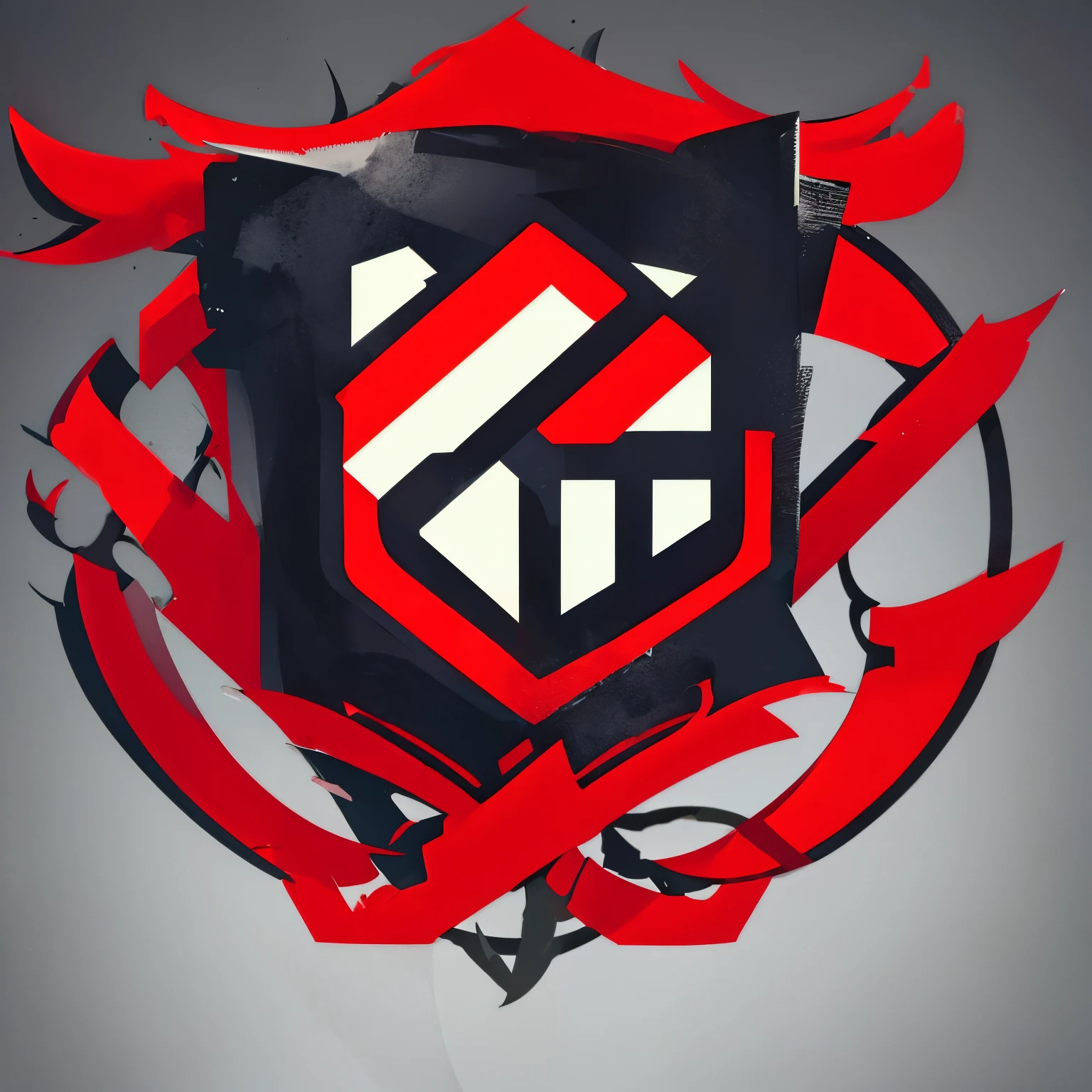 Genera un logo de una marca original con los colores rojo, negro con las letras M. W