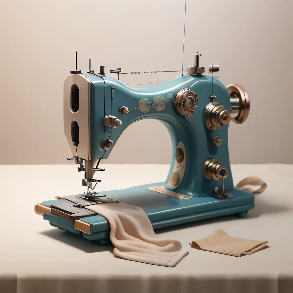 ~sewing machine~New prison, new machine,close up,female Taoist seal,side
