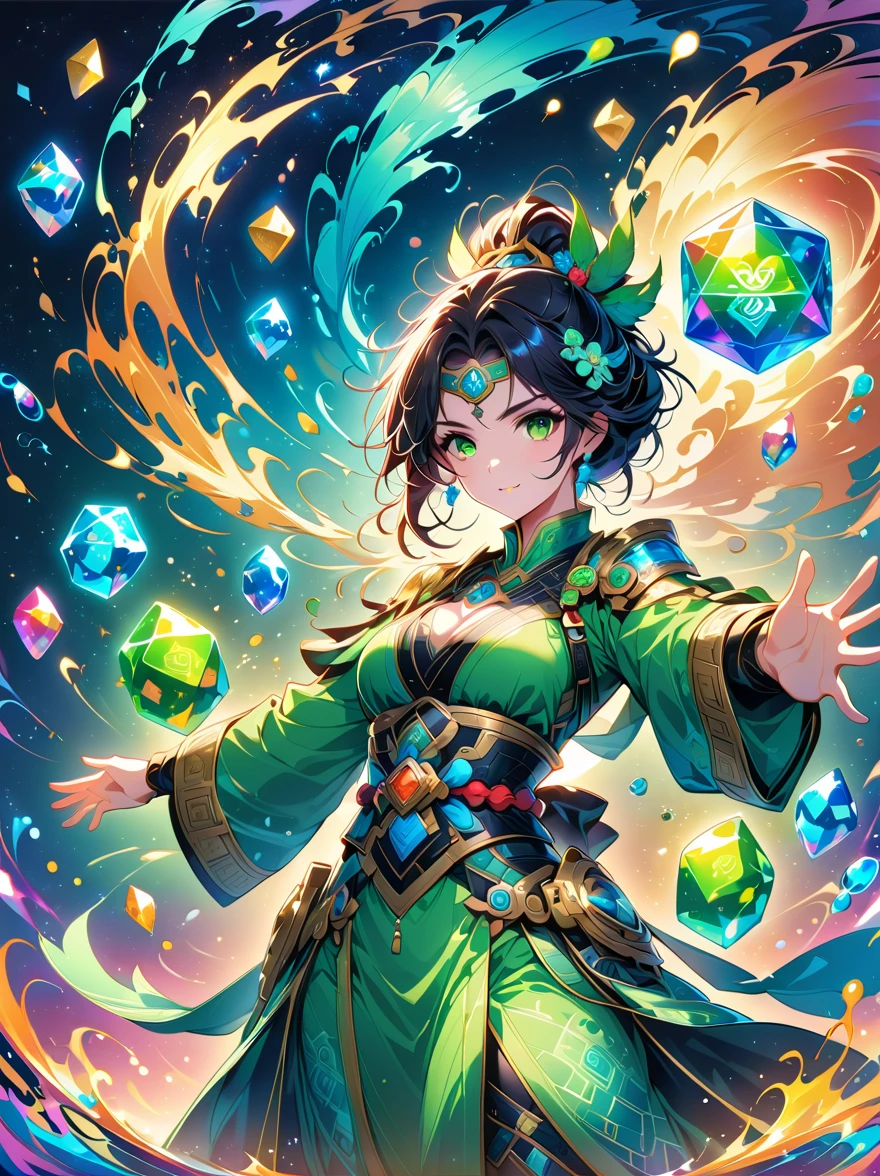 ((Vision))，((whole body))，Snow mountain sword painting method, Ancient style woman&#39;s cold ice flame sword, Holding a sword burning with blue flames, Dancing with a sword in white clothes, long hair flowing in the snow, Beautiful woman holding a silver sword, Wear jade jewelry, Her face is full of confident smile, She is suspended in the clouds like a fairy, Behind her are layers of mountains，(UHD, retina, masterpiece, ccurate, anatomically correct, textured skin, super detail, high details, 8k)，中国ink画风格，ink