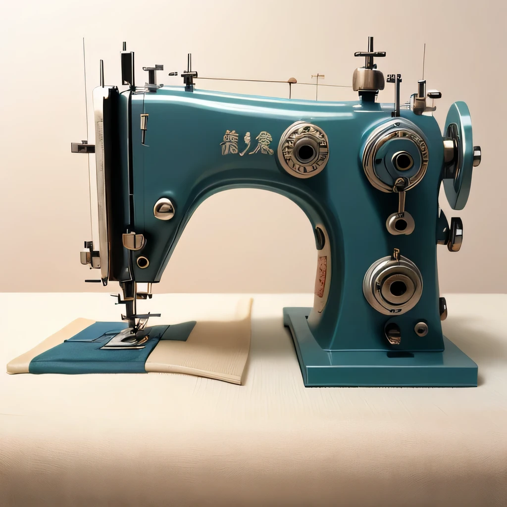 sewing machine~New prison, new machine,close up,female Taoist seal,side