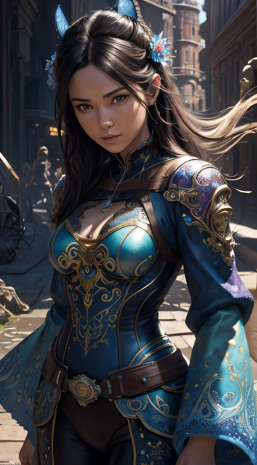 ((masterpiece)),highest quality, (8k, highest quality), Very detailed,(Female gladiator in chain mail,Skin-revealing high-leg costume),(Dynamic fighting poses),(A look of contempt),(Slowly spread your legs、Keep your center of gravity low, Like Chinese martial arts.)、,Very beautiful 24 year old girl, (cute:1.2),The background is a medieval castle of the future、((A powerful female warlord stabs the screen with her legendary longsword.))、A sulky smile、(Sharp, large eyes and a beautiful face)、The fight has left my whole body covered in soot.