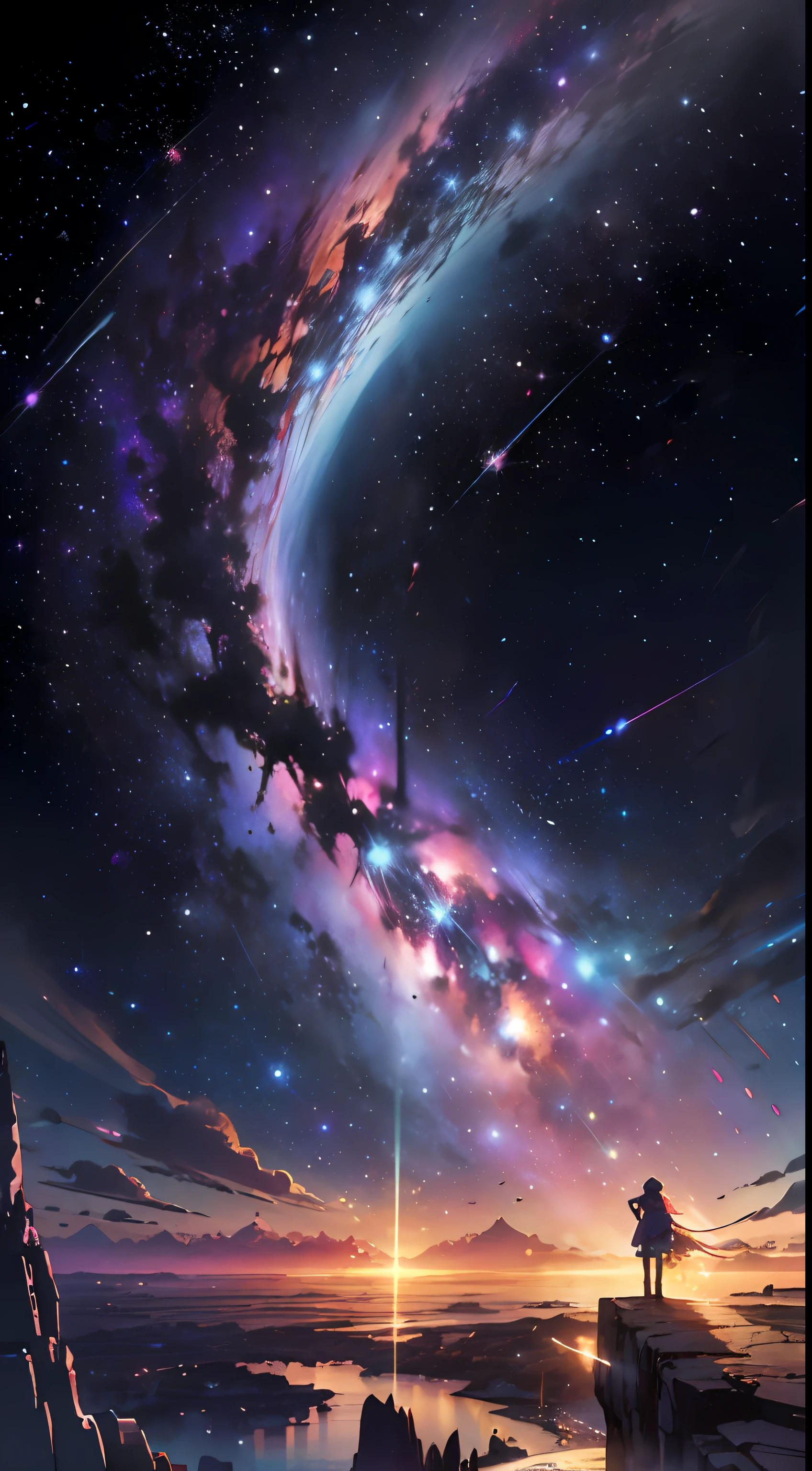 Ridiculous resolution, high resolution, (obra-prima:1.4), super detalhada, A beautiful galaxy seen from afar