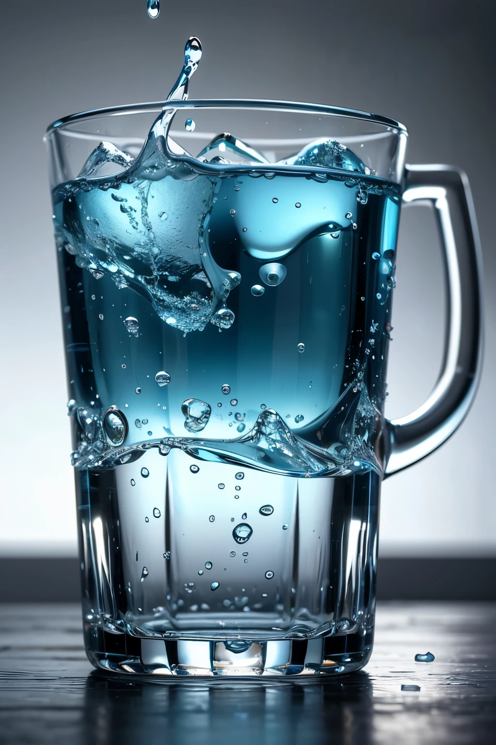 RAW, Best quality, high resolution, Masterpiece: 1.3), Beautiful depiction of a cup of water (iu:0.8),
Best quality, high resolution, Masterpiece: 1.3, Refreshing rendition of a cup of water,
Masterpiece, Translucent, Clear, 1object, Water droplets on the rim,
Detailed reflection, Crystal clear liquid, Realistic texture,
Water surface still and calm, Precise depiction of condensation,
3D Octane rendering, ray tracing, super detailing viewer, close-up.
