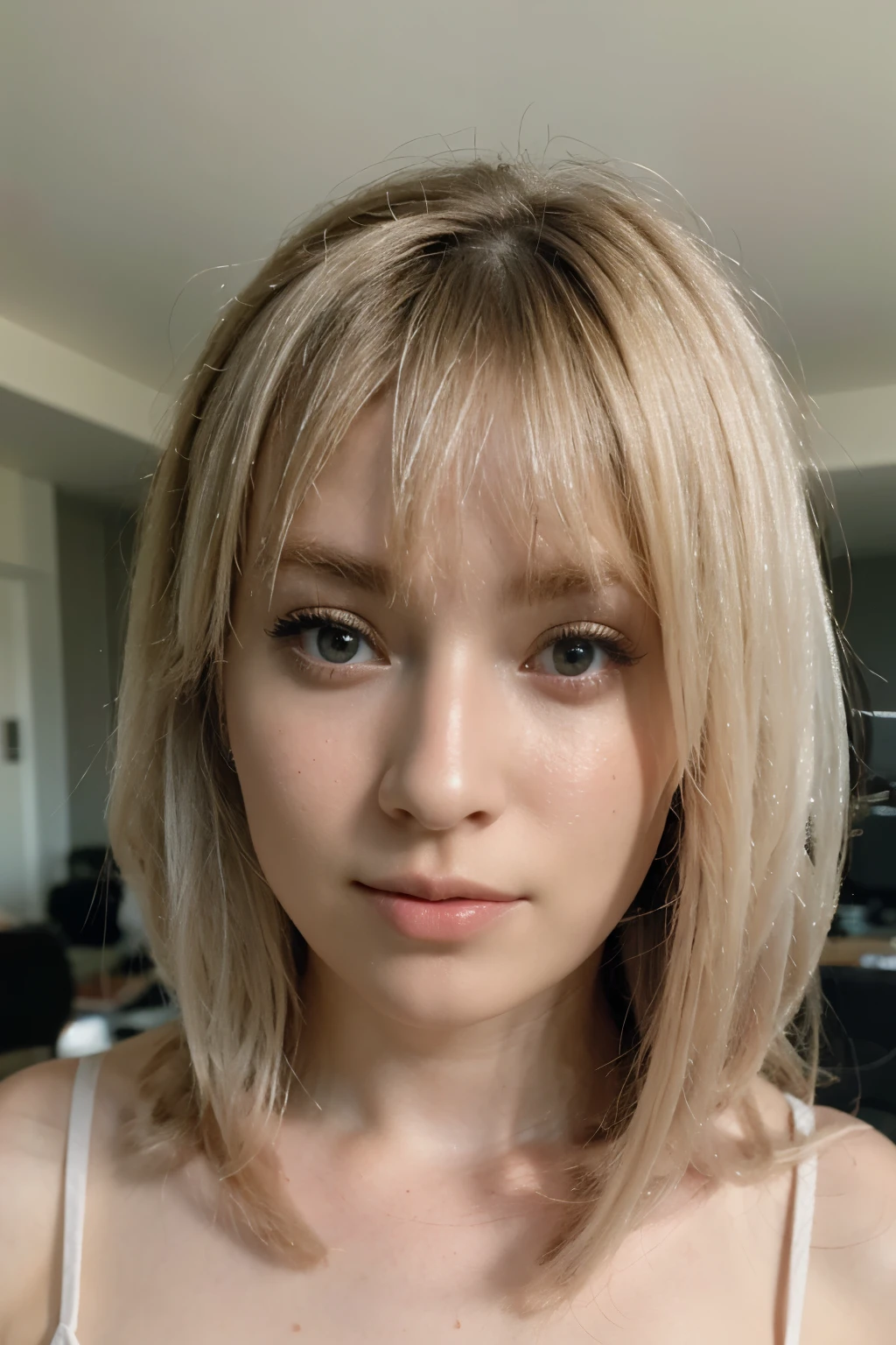 ((best quality)), ((masterpiece)), (detailed), perfect face, white hair, blonde hair, gamer, e-girl, golden hair, white hair, teen, tiktok