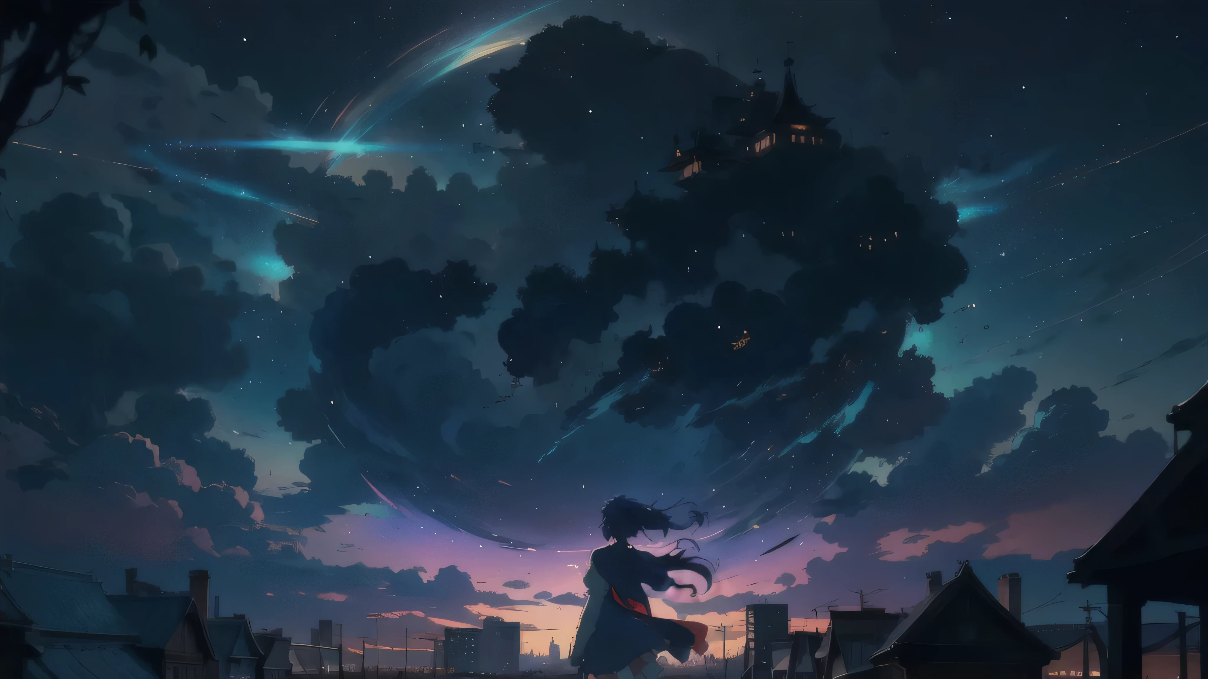 anime girl avec un oeil sanglant debout devant une ville, epic work of'anime, fond d'screen'8k animated art, Fond d'4k animated screen, Epic anime style, Badass Anime 8K, fond d'screen'4K animated art, fond d'4k animated screen, fond d'4k animated screen, fond d'4k animated screen, meilleur fond d'Screen anime 4K konachan, style artistique ufotable