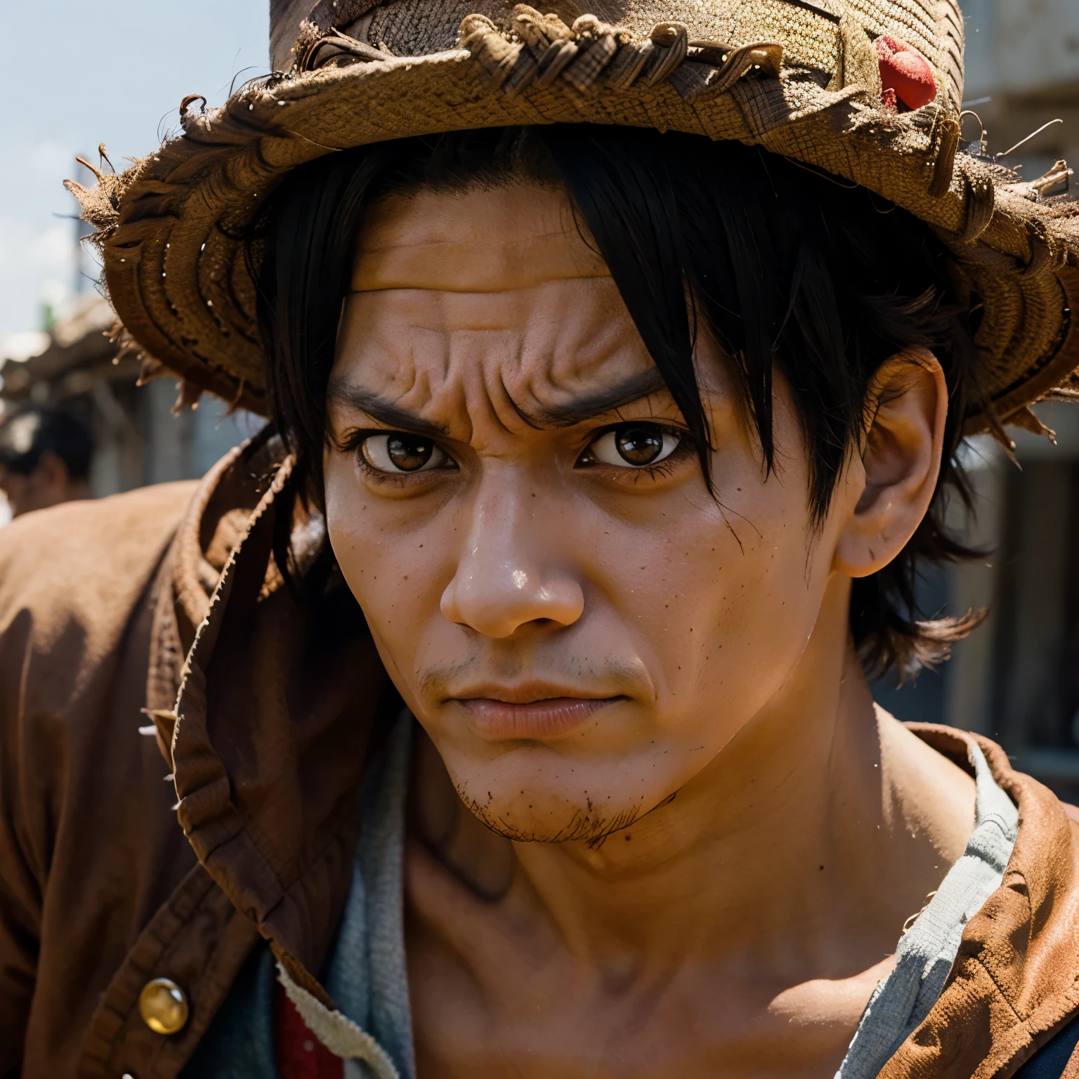 Luffy with angry face